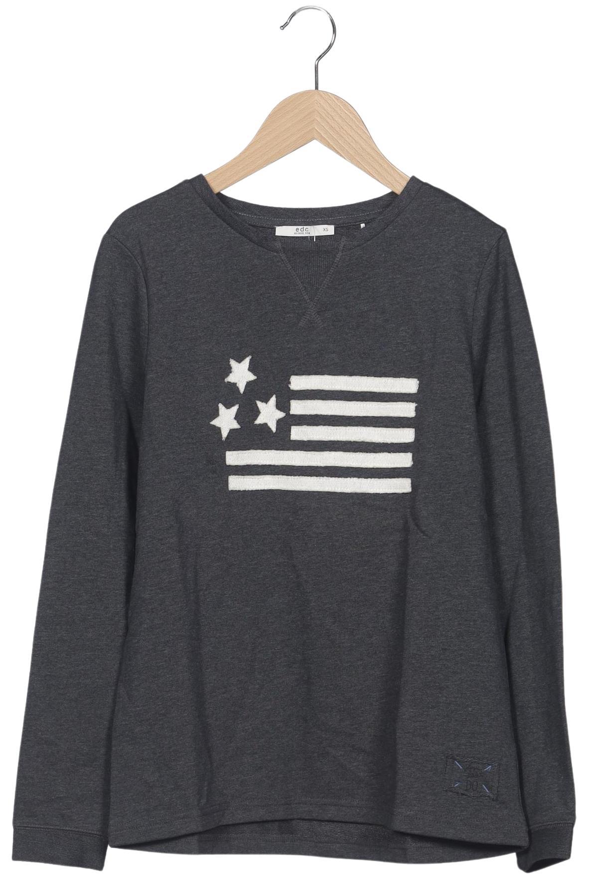 

edc by Esprit Damen Sweatshirt, grau, Gr. 34