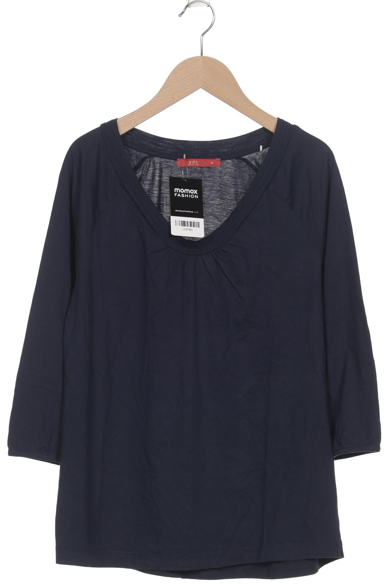 

edc by Esprit Damen Langarmshirt, marineblau, Gr. 38