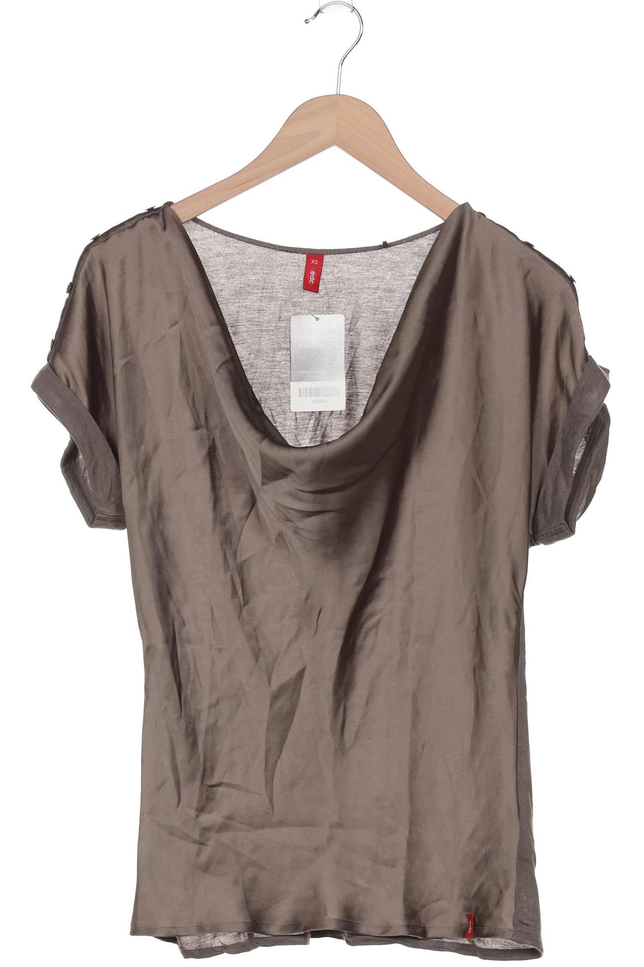 

edc by Esprit Damen T-Shirt, grau, Gr. 34