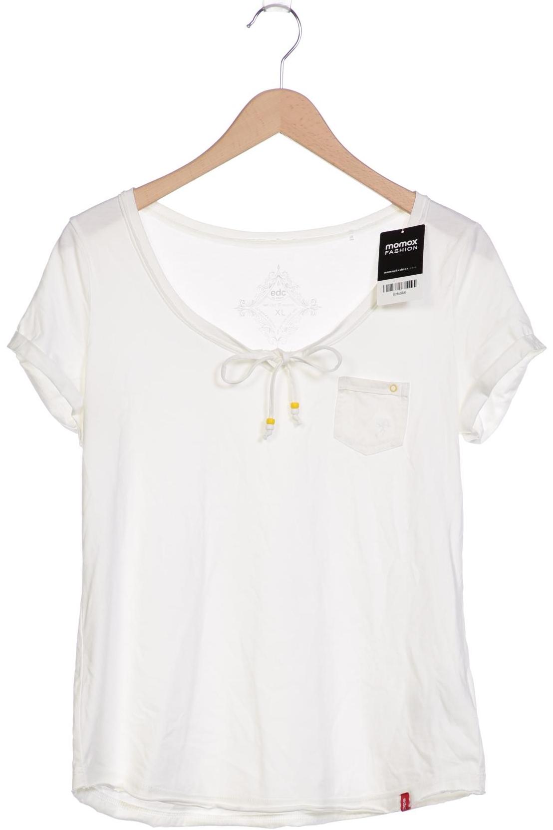 

edc by Esprit Damen T-Shirt, weiß, Gr. 44
