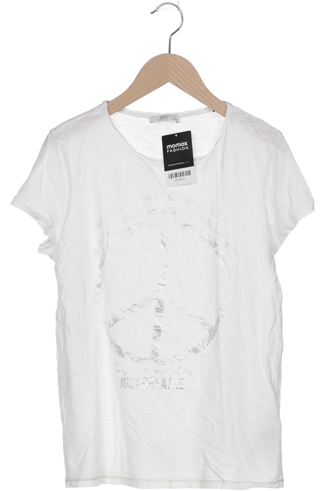 

edc by Esprit Damen T-Shirt, weiß, Gr. 38