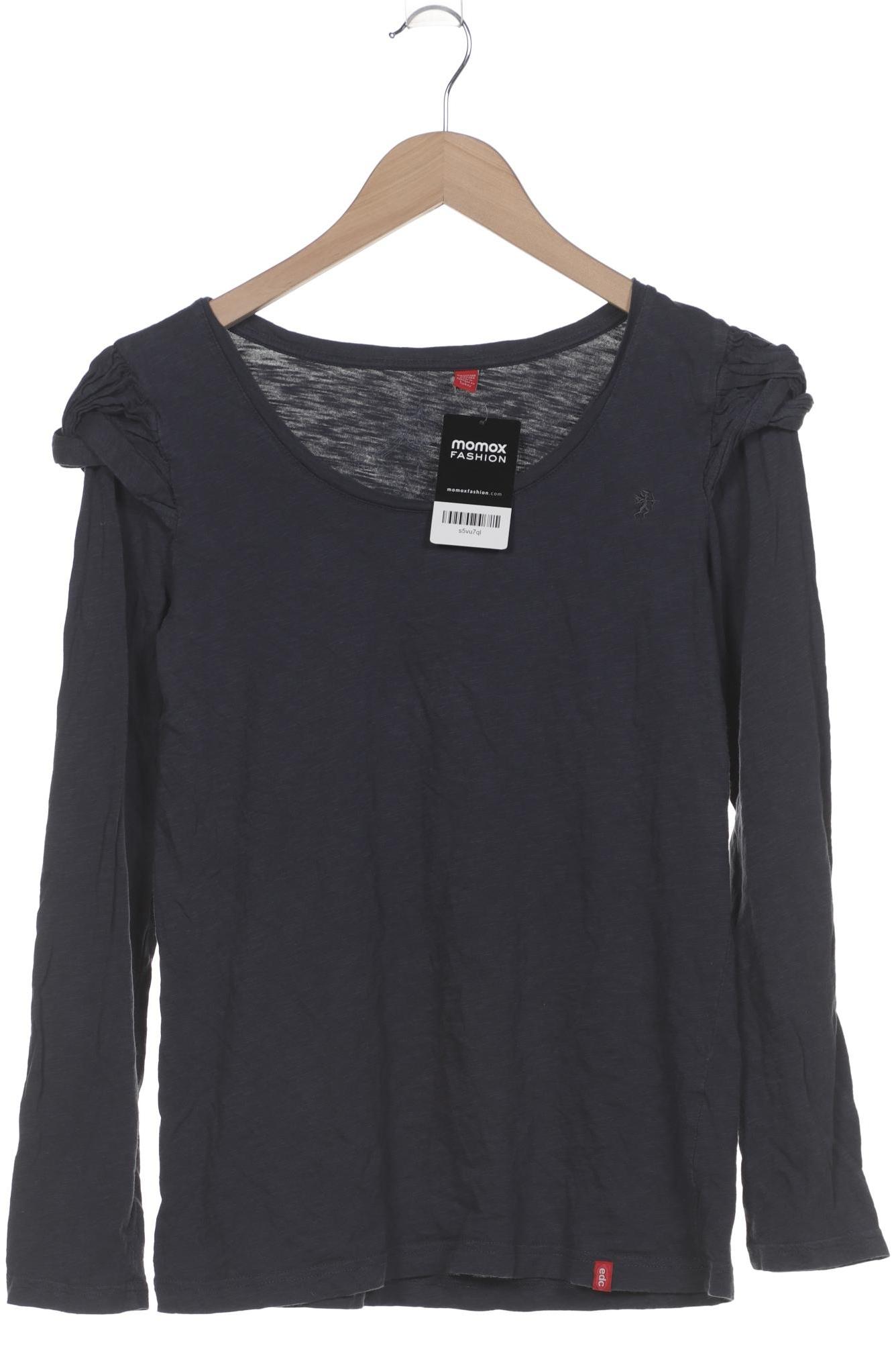 

edc by Esprit Damen Langarmshirt, marineblau, Gr. 42
