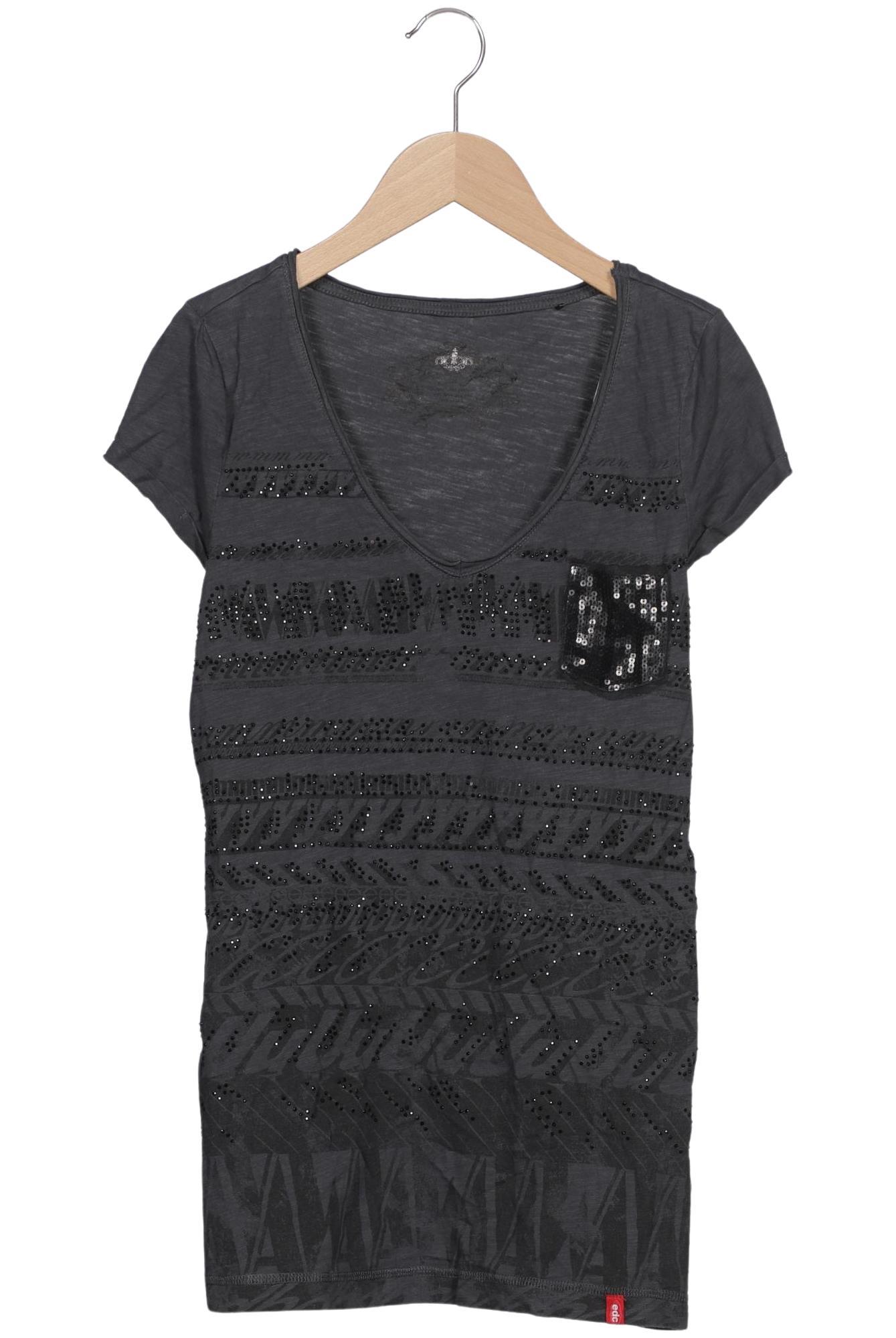 

edc by Esprit Damen T-Shirt, grau, Gr. 38