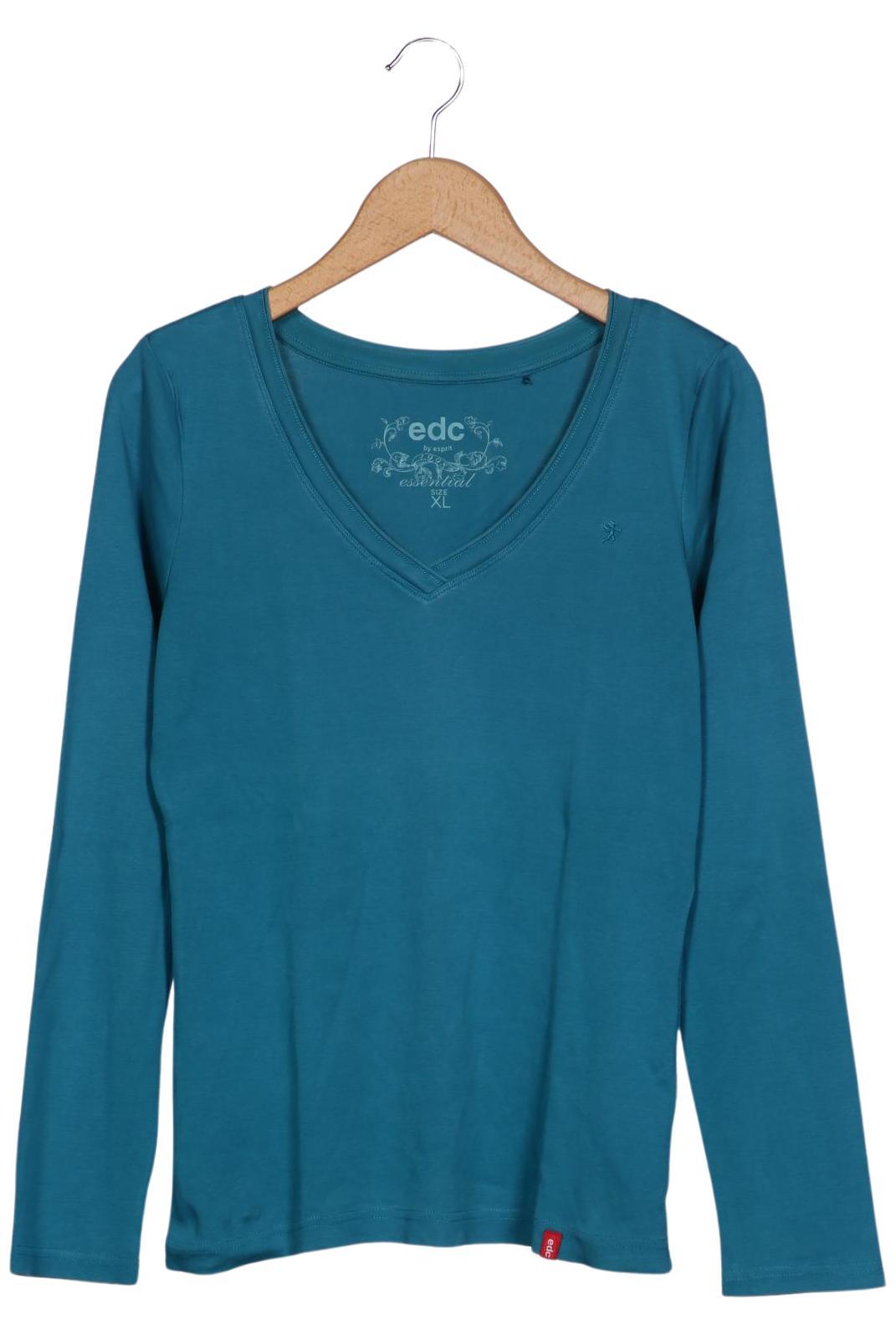 

edc by Esprit Damen Langarmshirt, türkis, Gr. 44