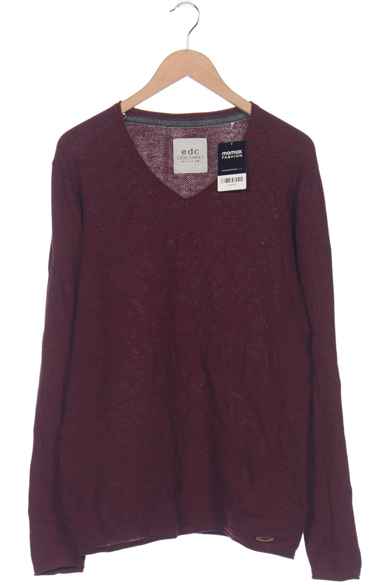 

edc by Esprit Herren Pullover, bordeaux, Gr. 52