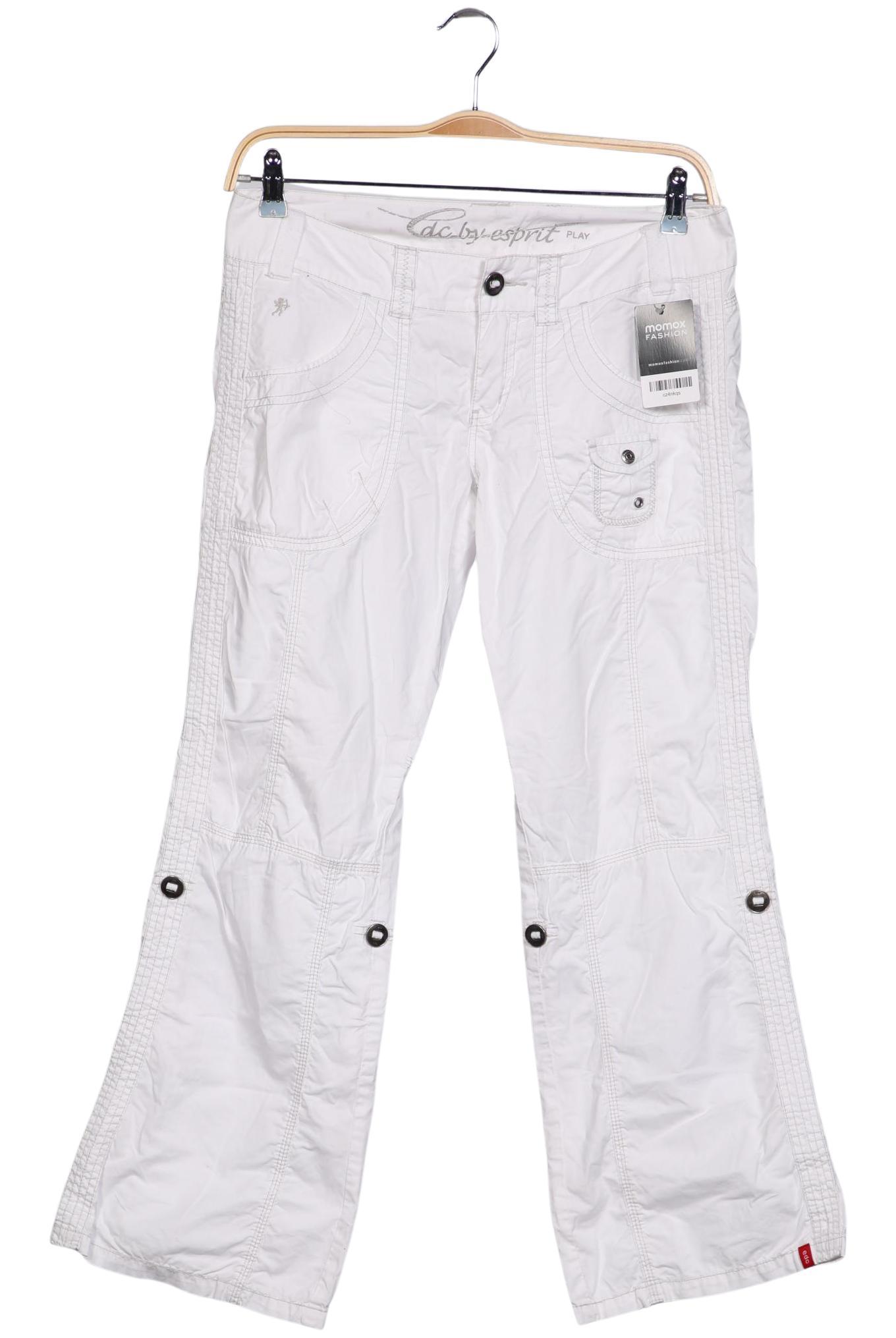 

edc by Esprit Damen Stoffhose, weiß, Gr. 38