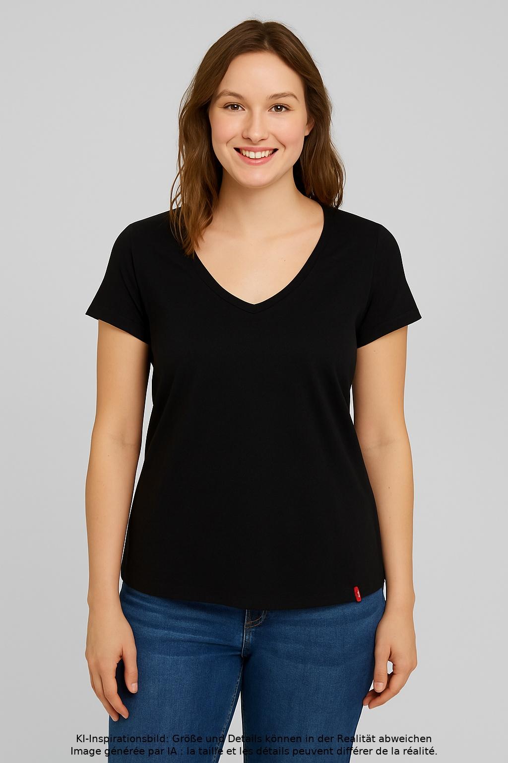 

edc by Esprit Damen T-Shirt, schwarz, Gr. 44