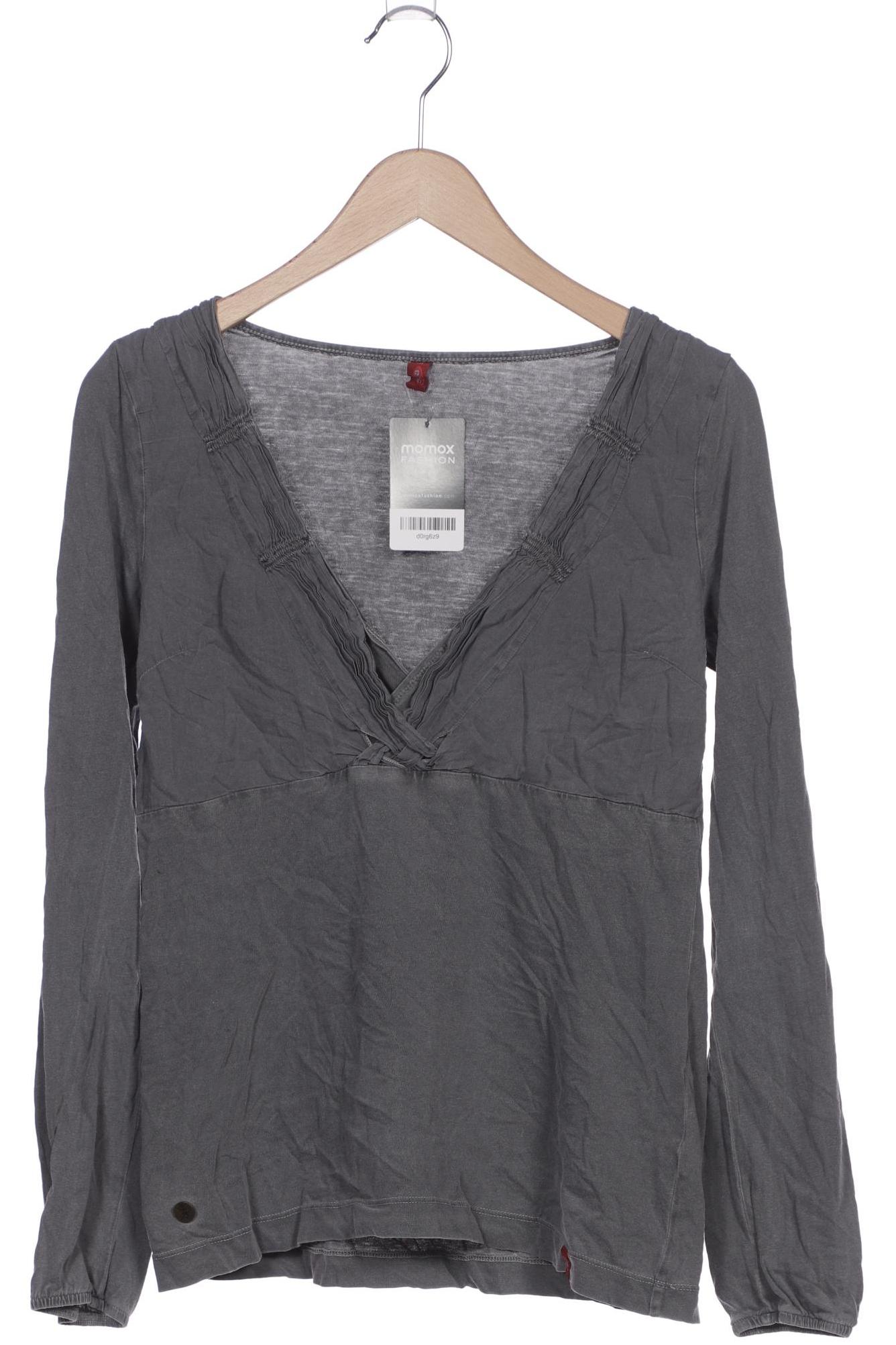 

edc by Esprit Damen Langarmshirt, grau, Gr. 38