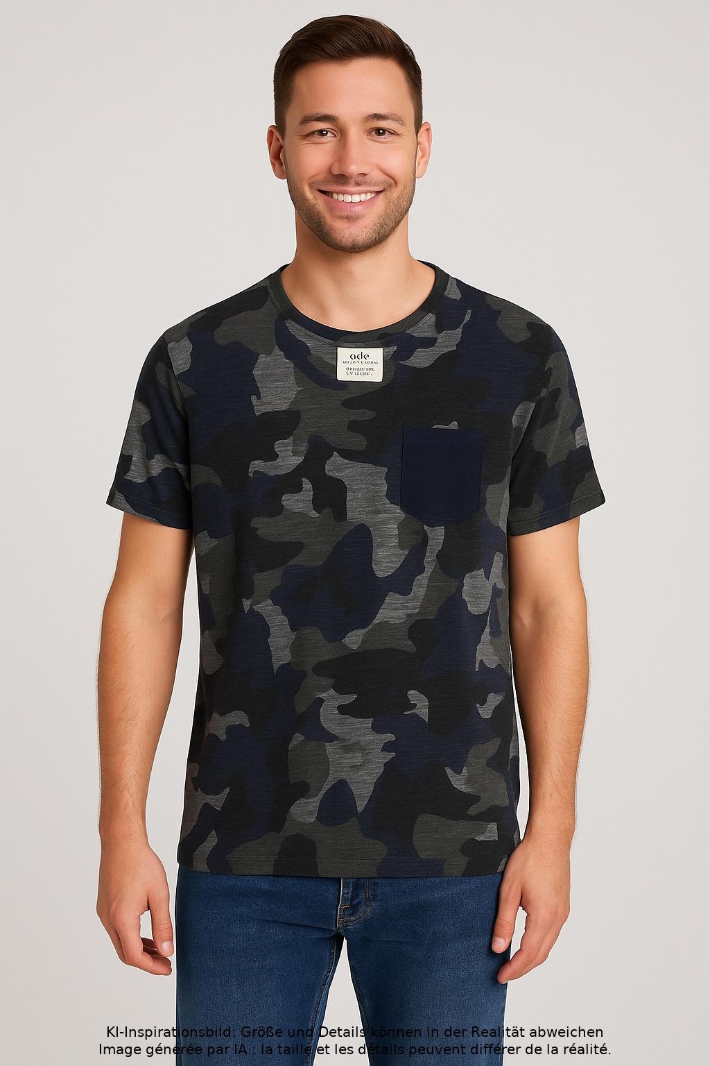 

edc by Esprit Herren T-Shirt, mehrfarbig, Gr. 52