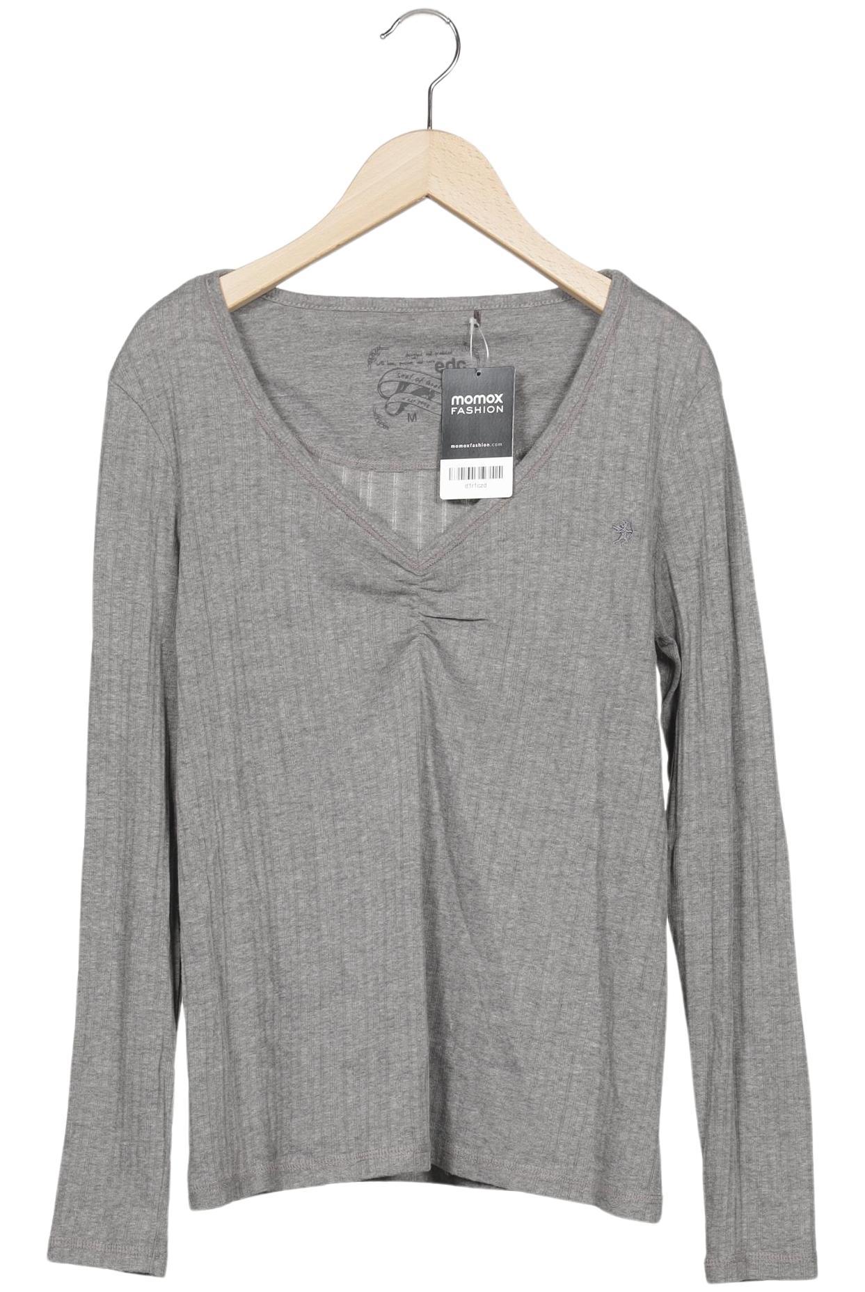 

edc by Esprit Damen Langarmshirt, grau, Gr. 38