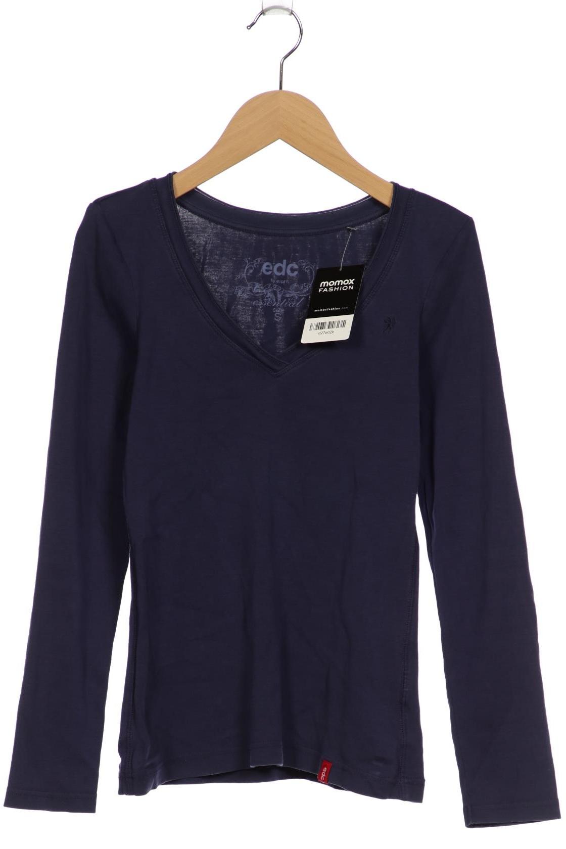 

edc by Esprit Damen Langarmshirt, marineblau, Gr. 36