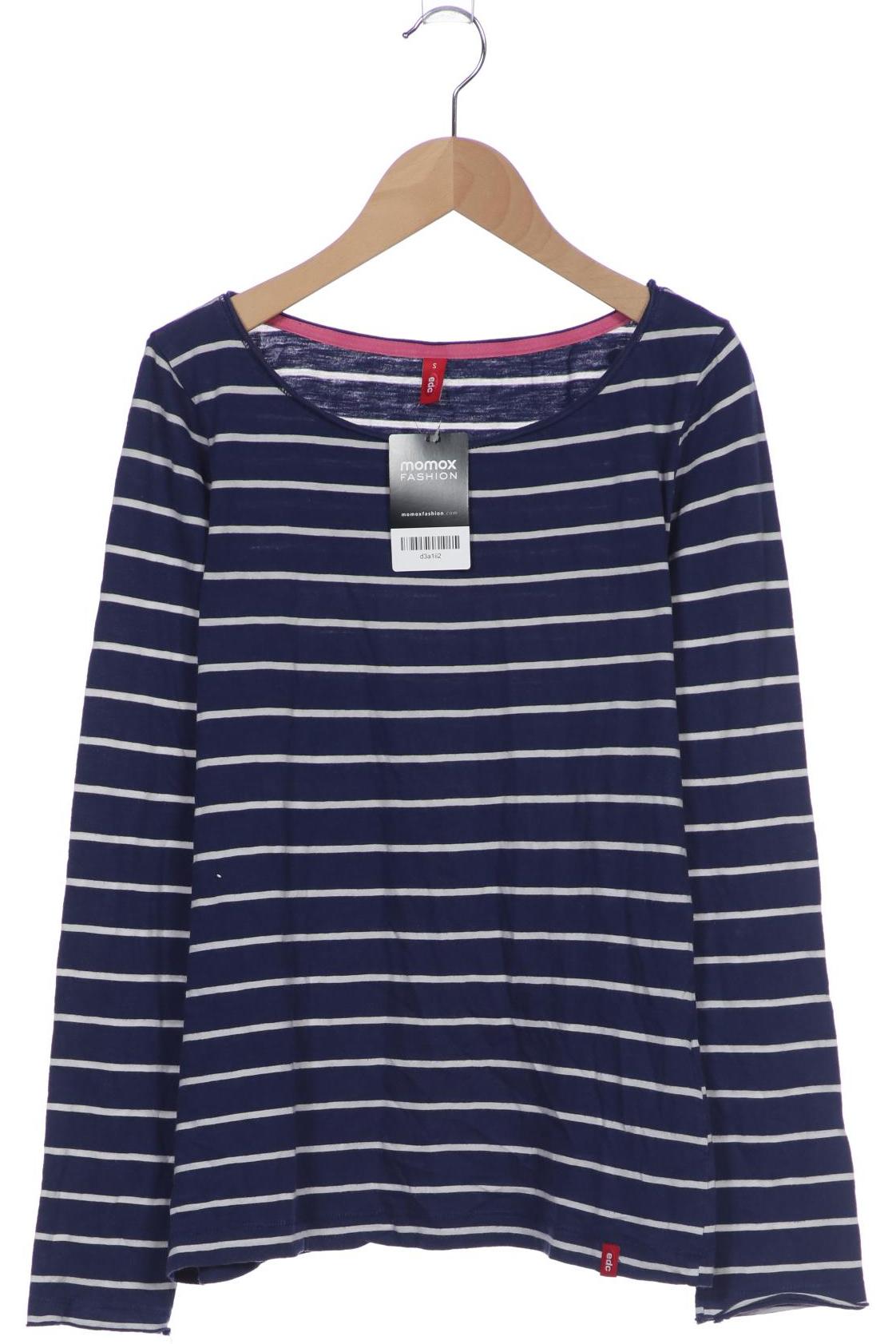 

edc by Esprit Damen Langarmshirt, marineblau, Gr. 36