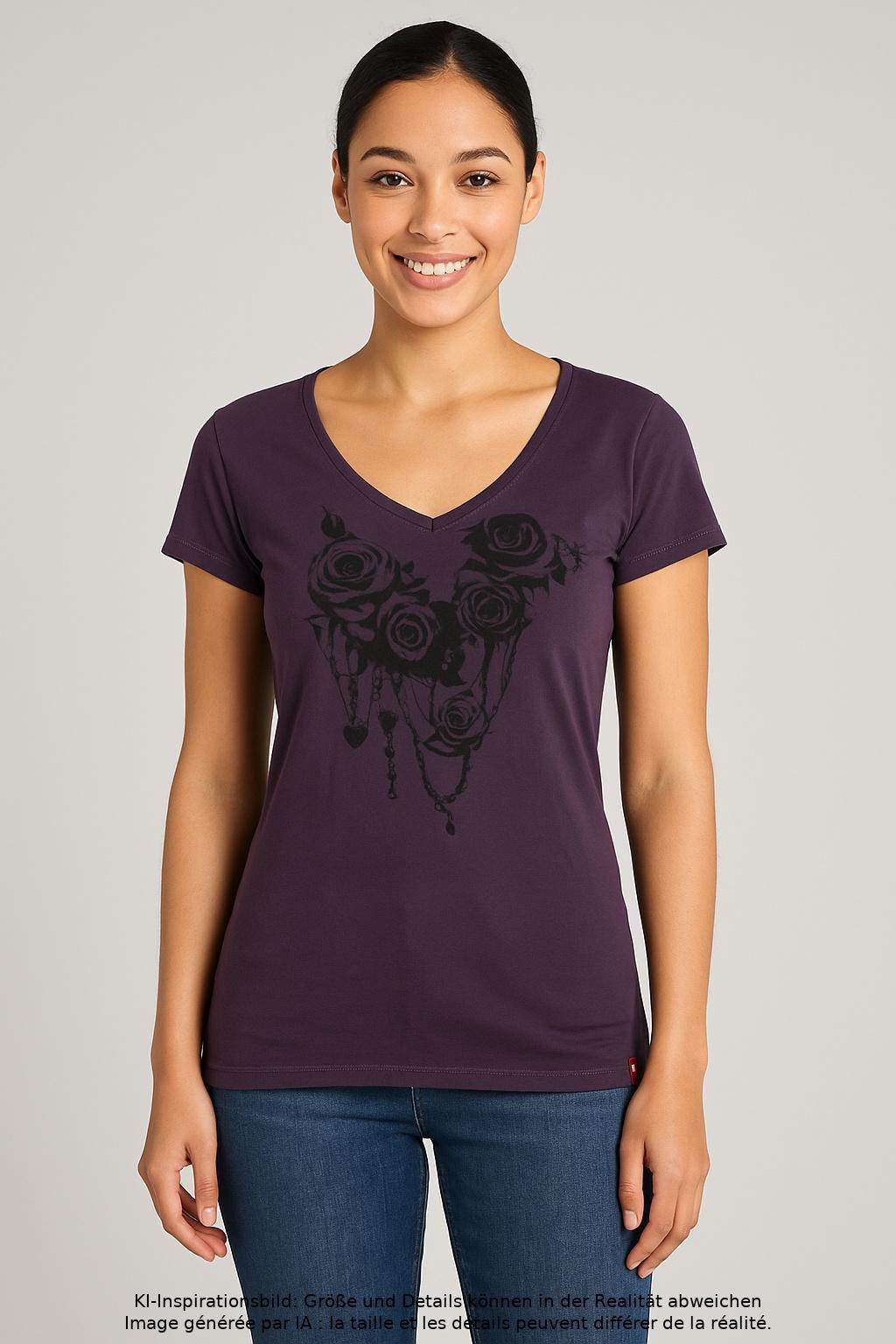 

edc by Esprit Damen T-Shirt, flieder, Gr. 36