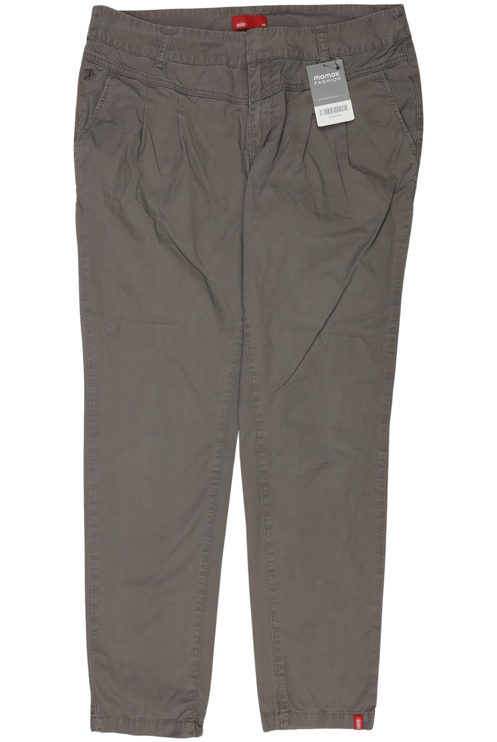 

edc by Esprit Damen Stoffhose, grau, Gr. 40