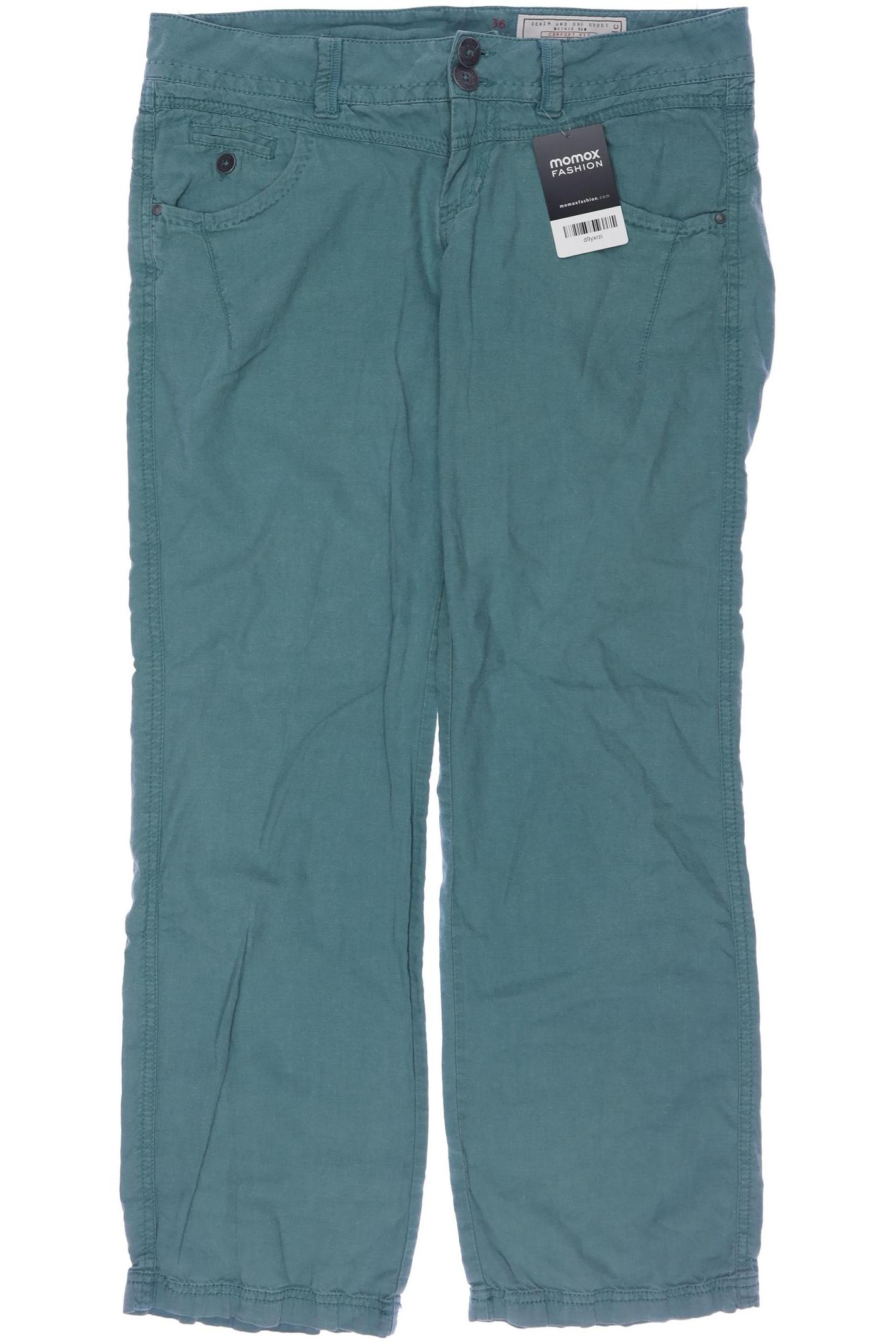 

edc by Esprit Damen Stoffhose, türkis, Gr. 36