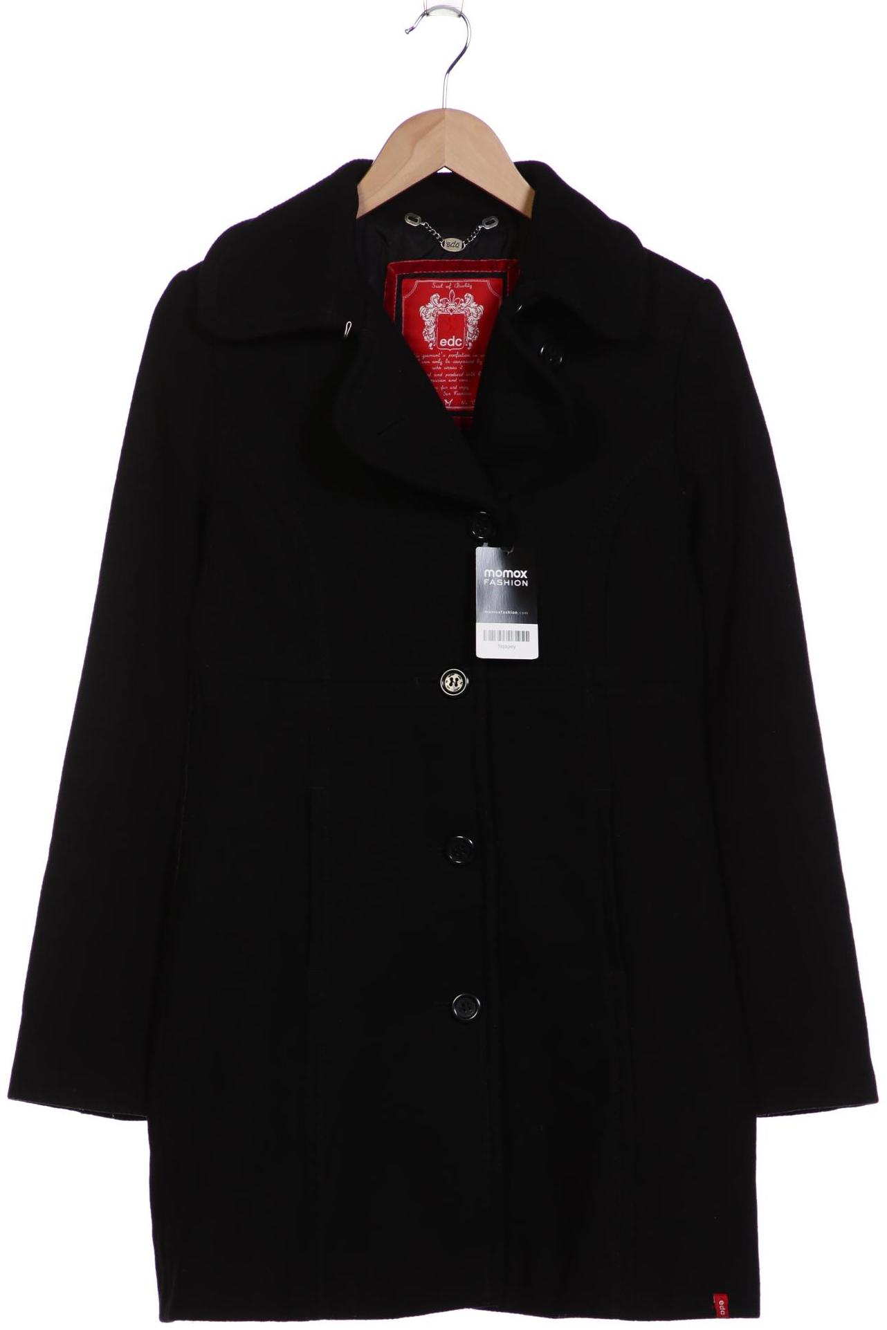 

edc by Esprit Damen Mantel, schwarz, Gr. 38