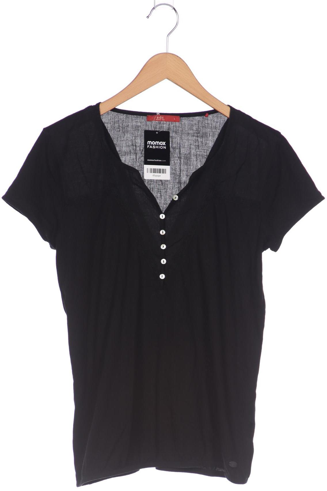 

edc by Esprit Damen T-Shirt, schwarz, Gr. 42