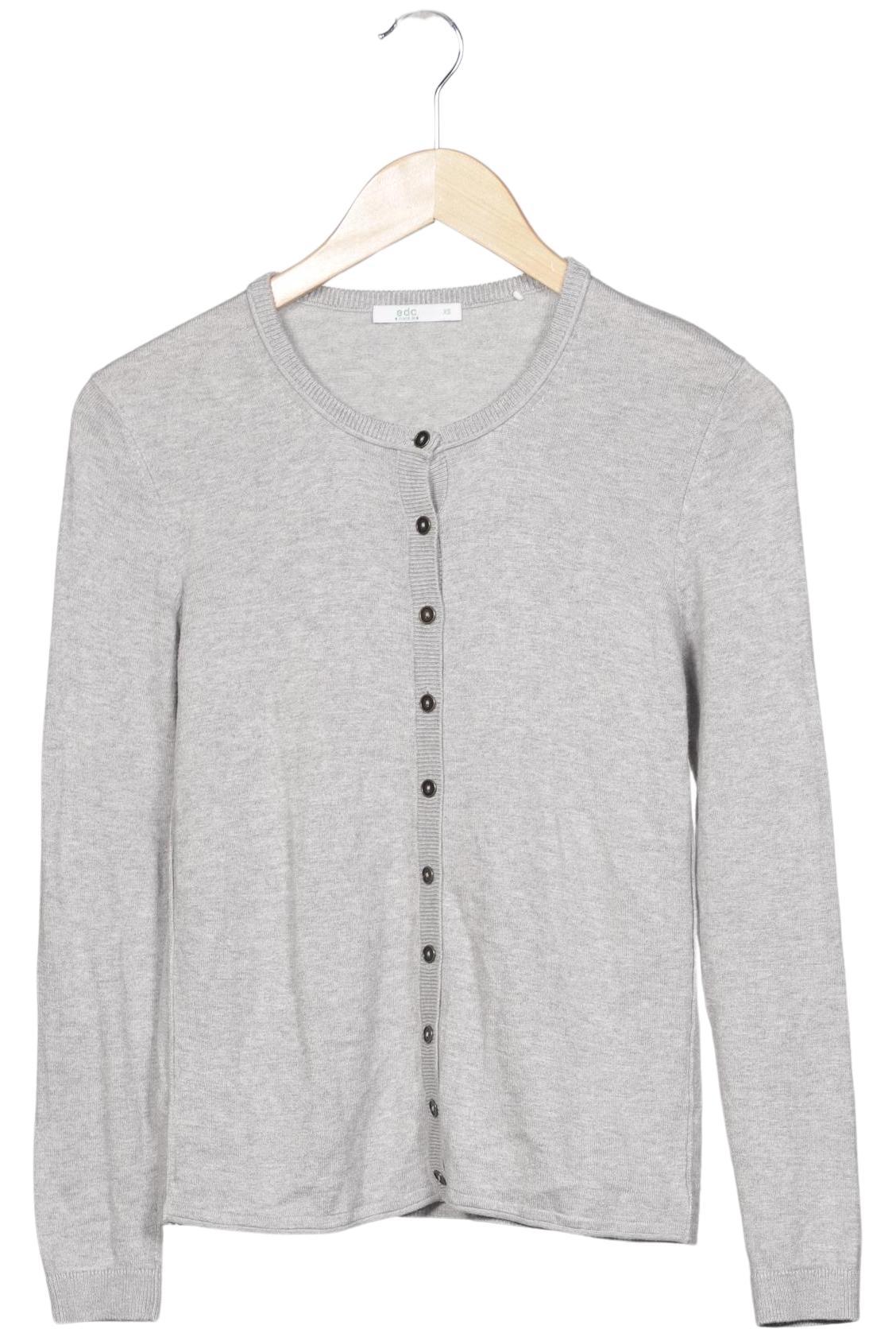 

edc by Esprit Damen Strickjacke, grau, Gr. 34