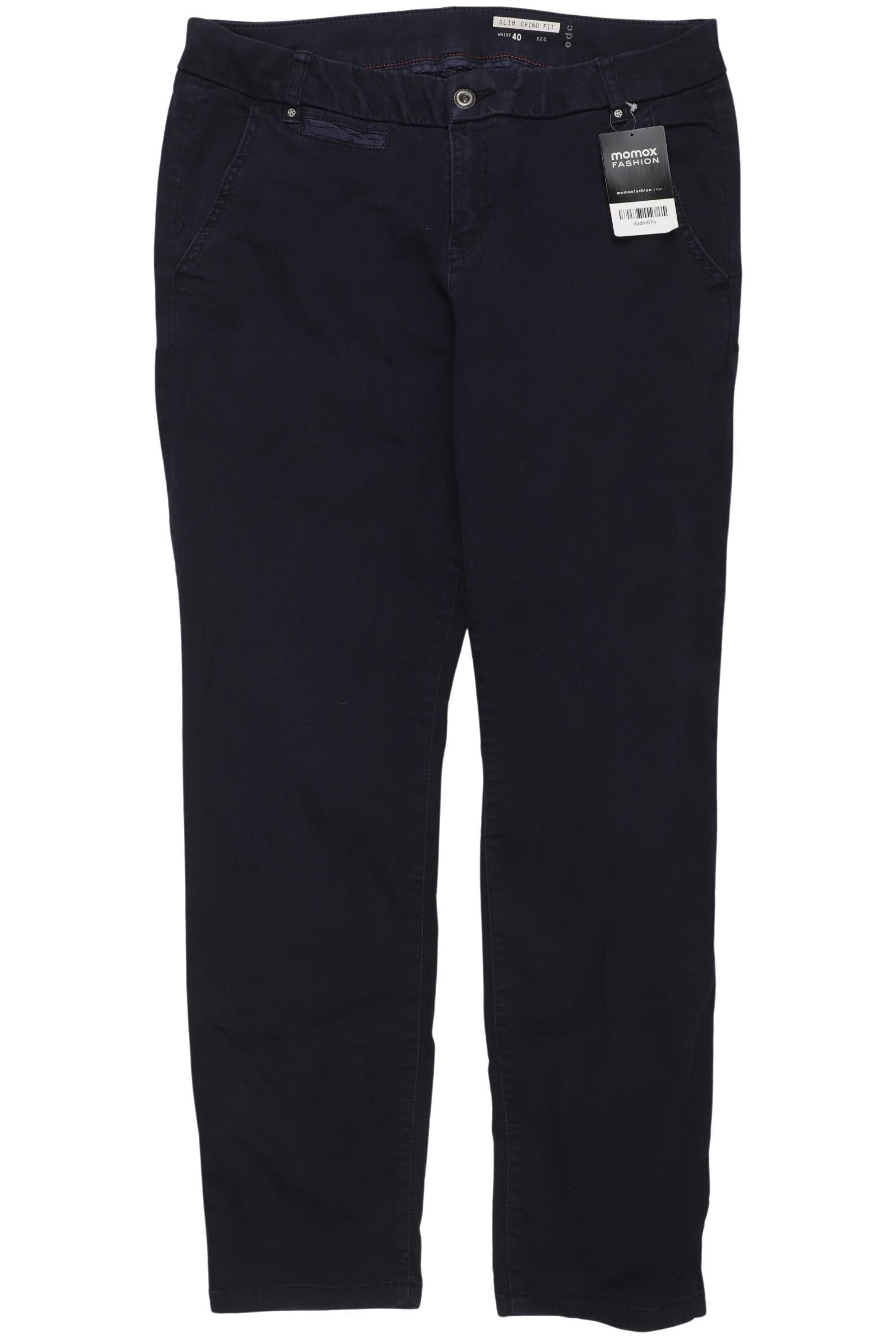 

edc by Esprit Damen Stoffhose, marineblau, Gr. 40