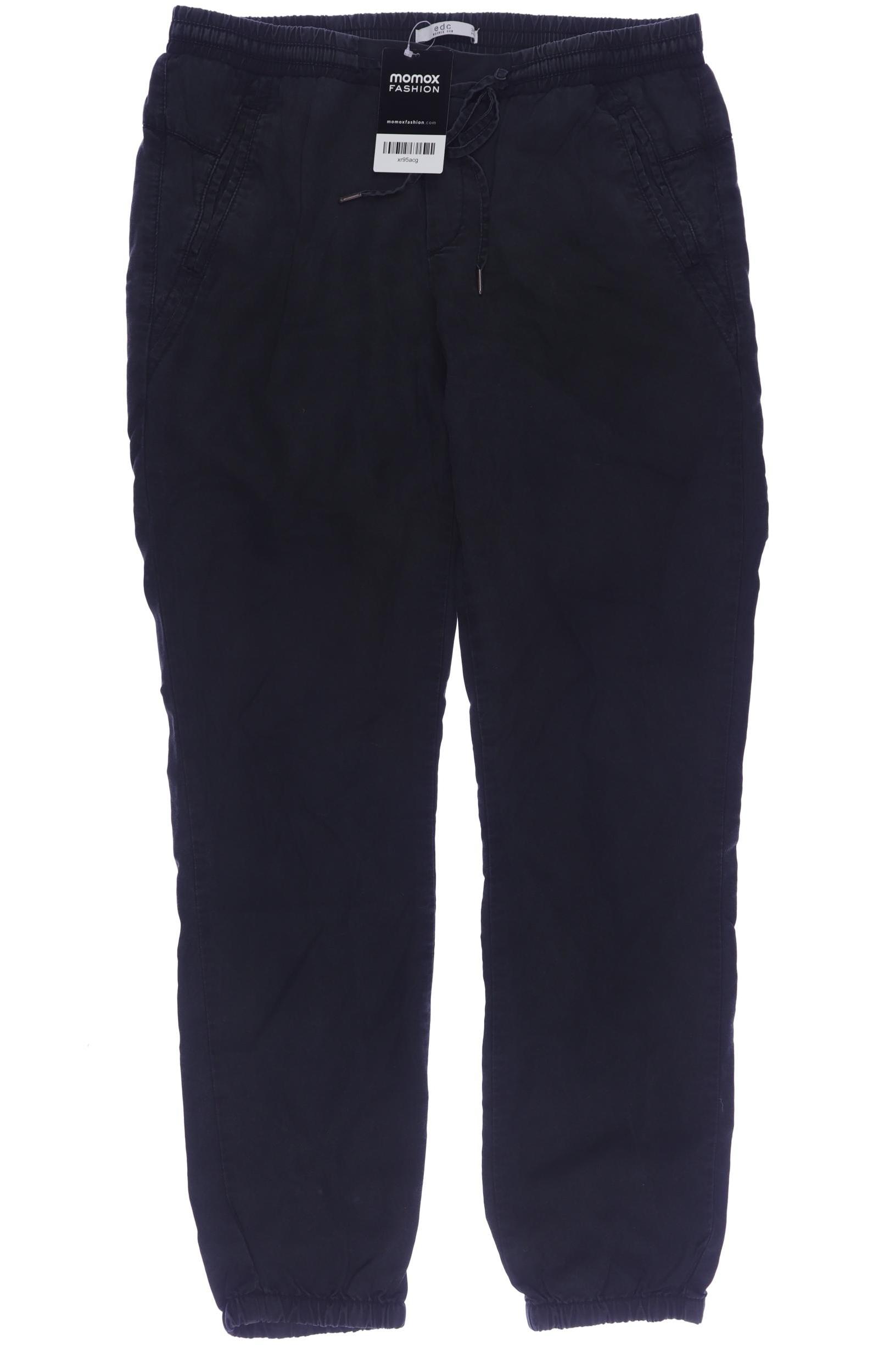 

edc by Esprit Damen Stoffhose, schwarz, Gr. 34