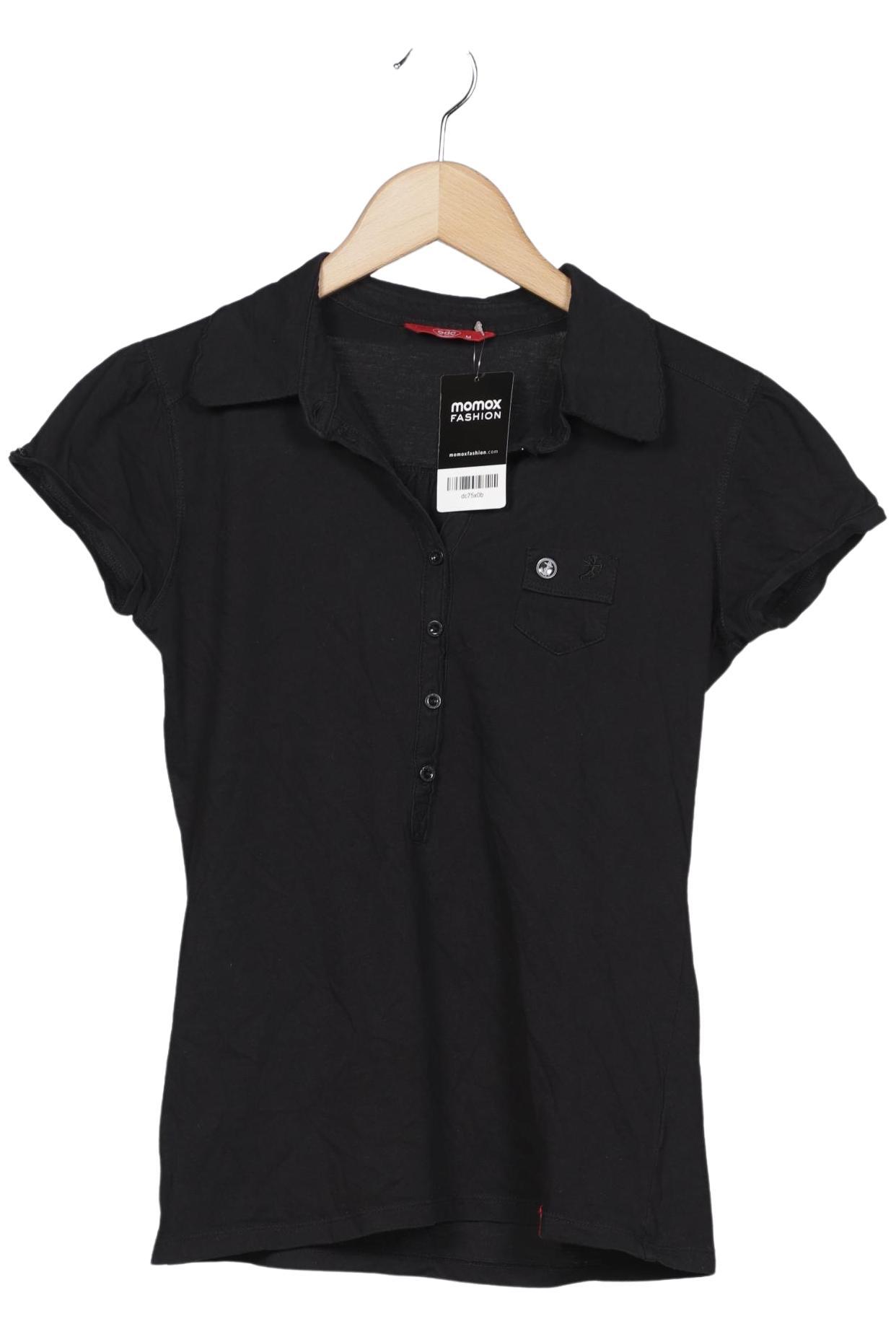 

edc by Esprit Damen Poloshirt, schwarz, Gr. 38