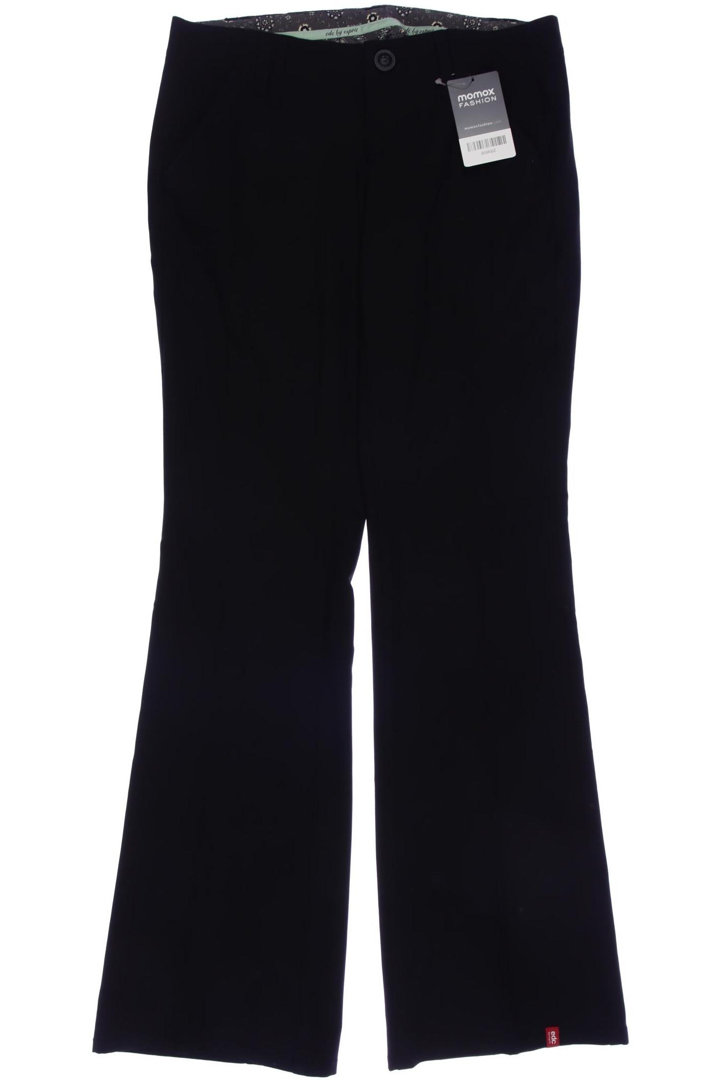 

edc by Esprit Damen Stoffhose, schwarz, Gr. 32