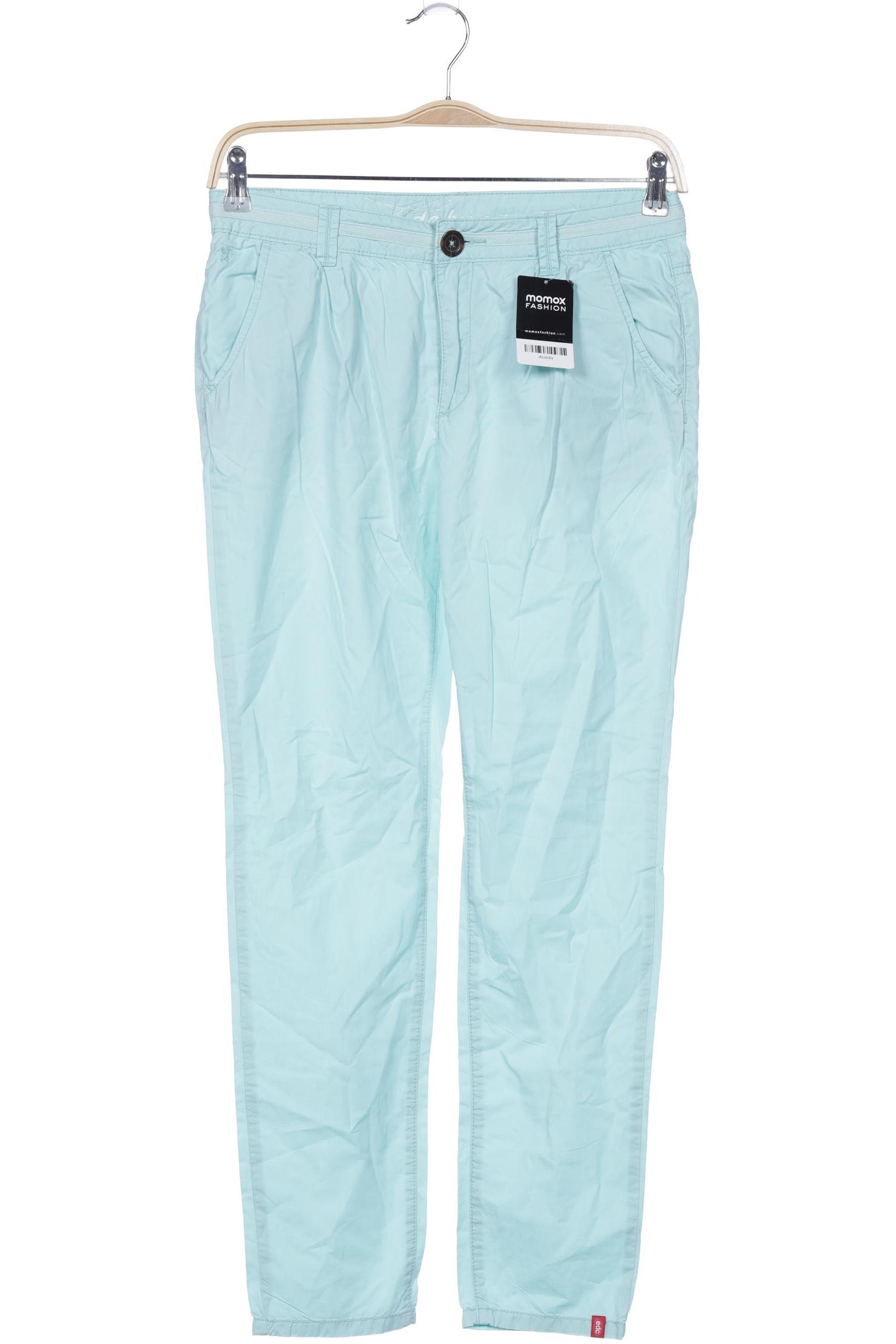 

edc by Esprit Damen Stoffhose, türkis, Gr. 36