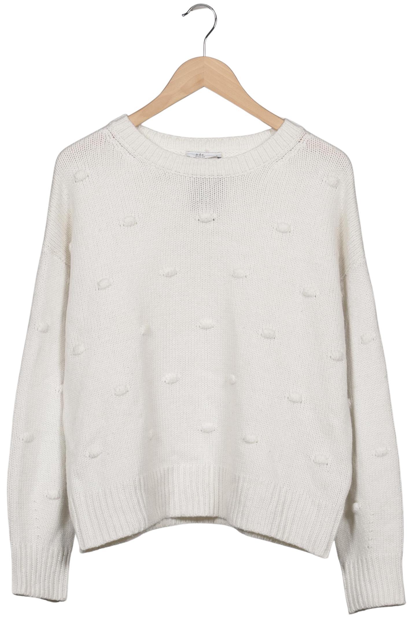 

edc by Esprit Damen Pullover, weiß, Gr. 42