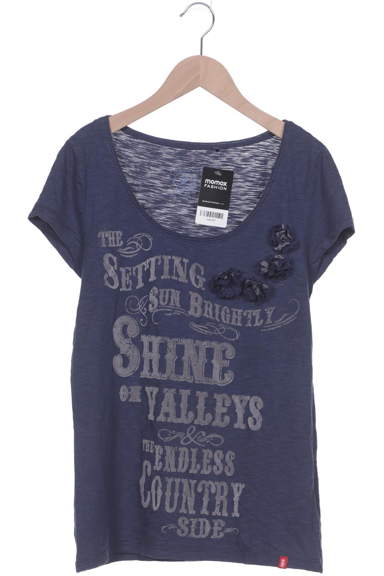 

edc by Esprit Damen T-Shirt, marineblau, Gr. 44