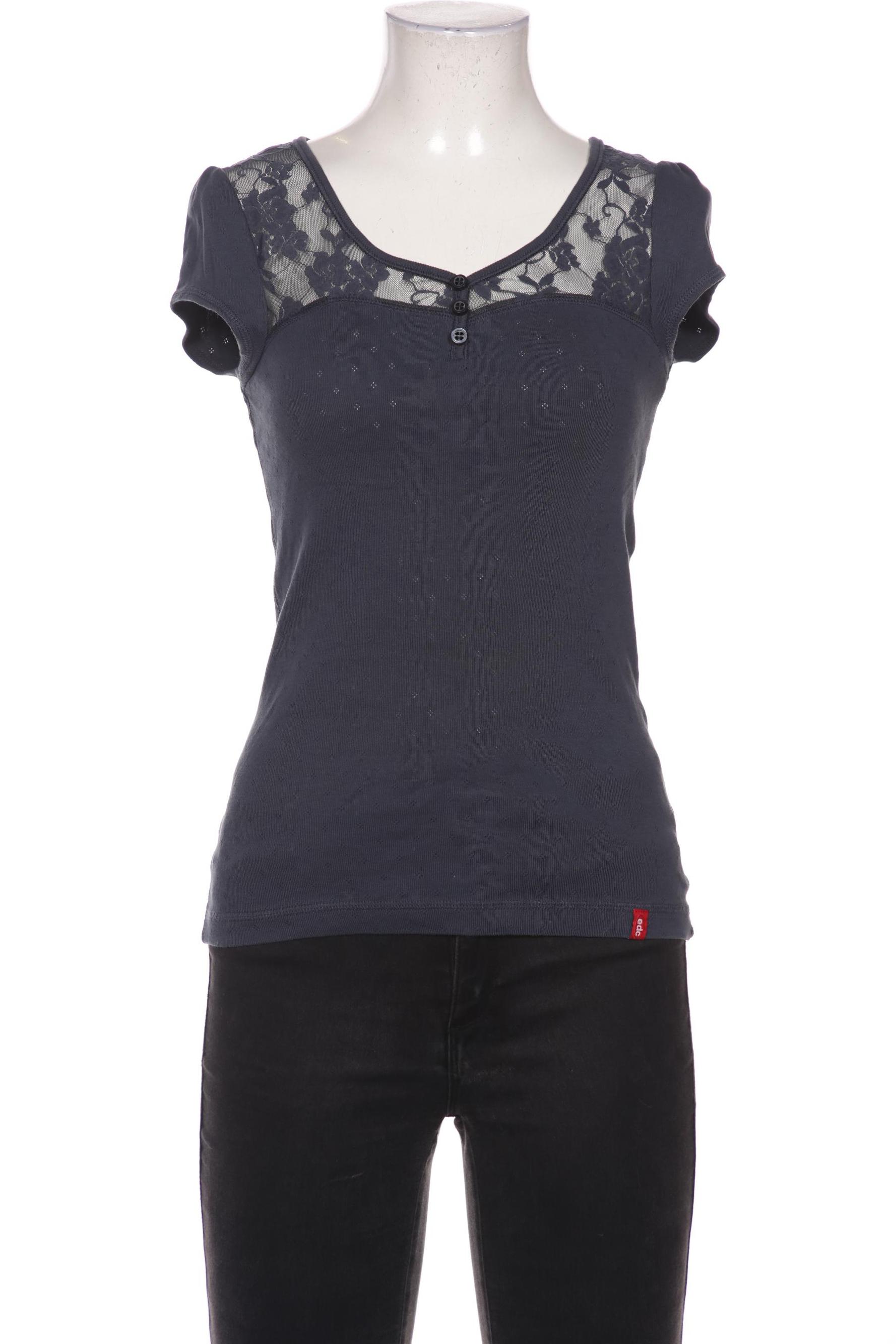 

edc by Esprit Damen T-Shirt, blau, Gr. 36