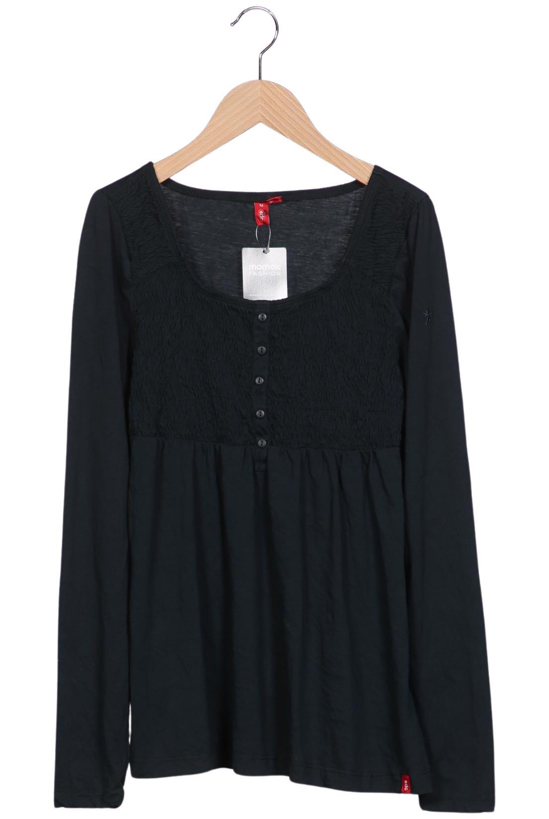 

edc by Esprit Damen Langarmshirt, marineblau, Gr. 38