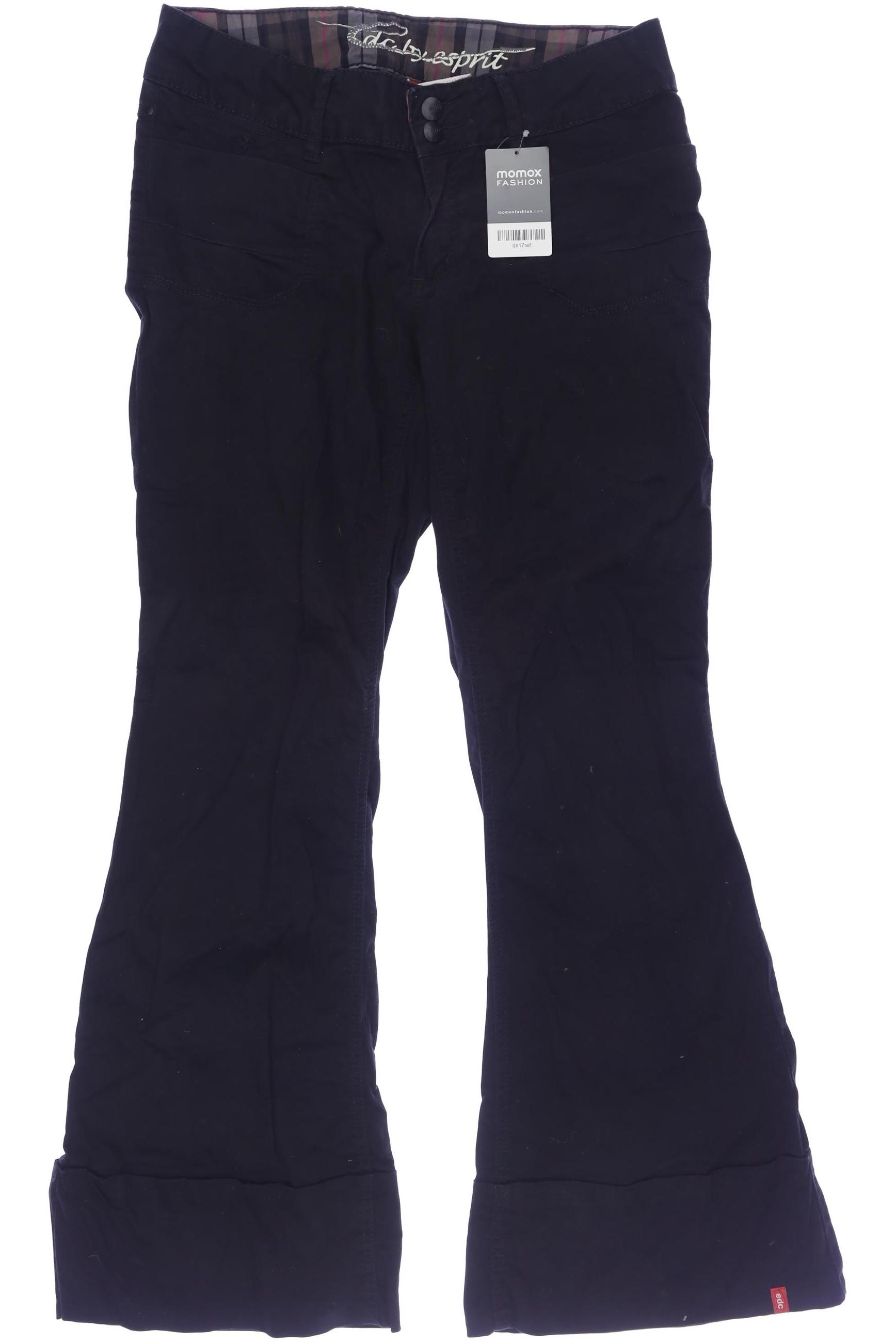 

edc by Esprit Damen Stoffhose, schwarz, Gr. 42