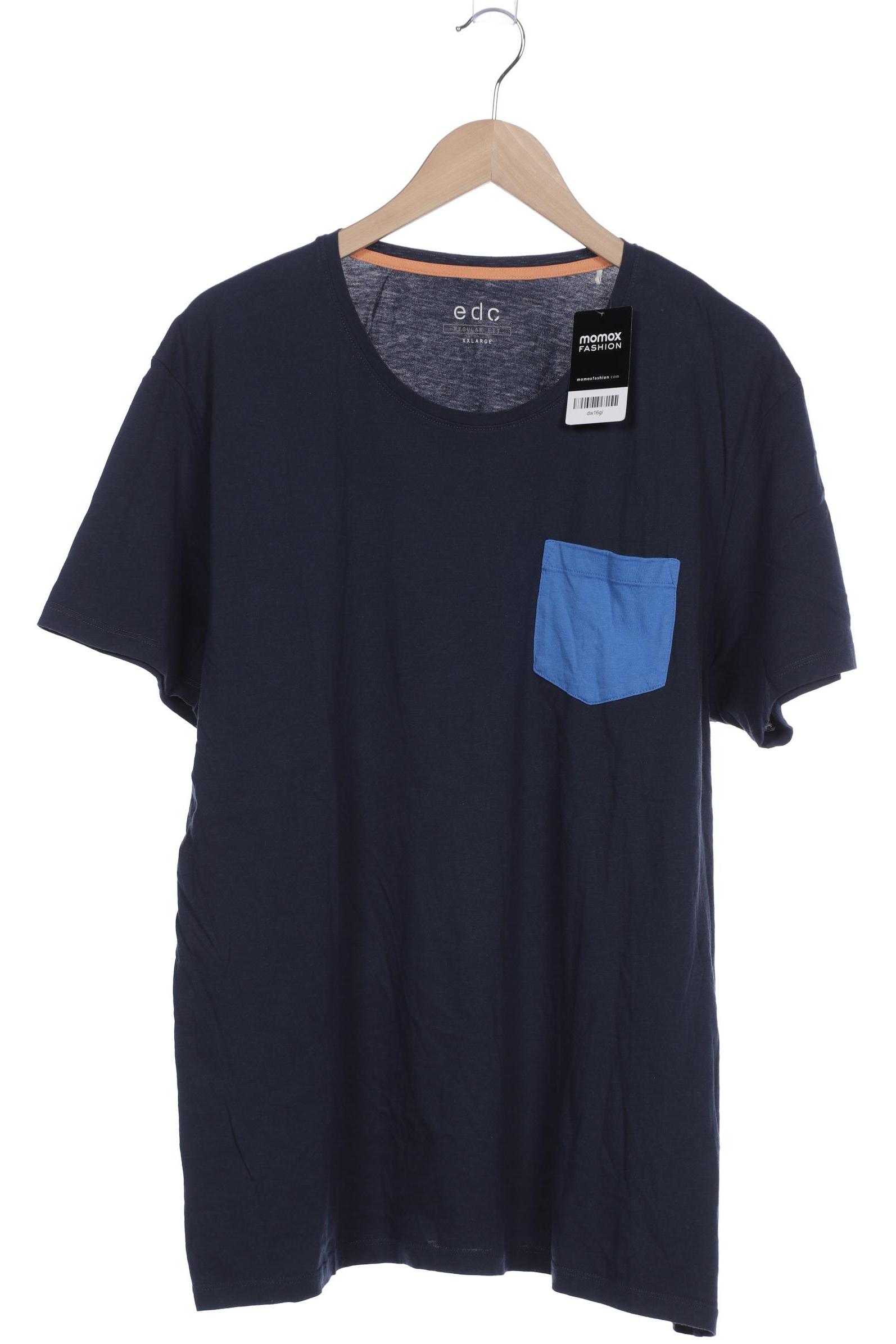 

edc by Esprit Herren T-Shirt, blau, Gr. 56