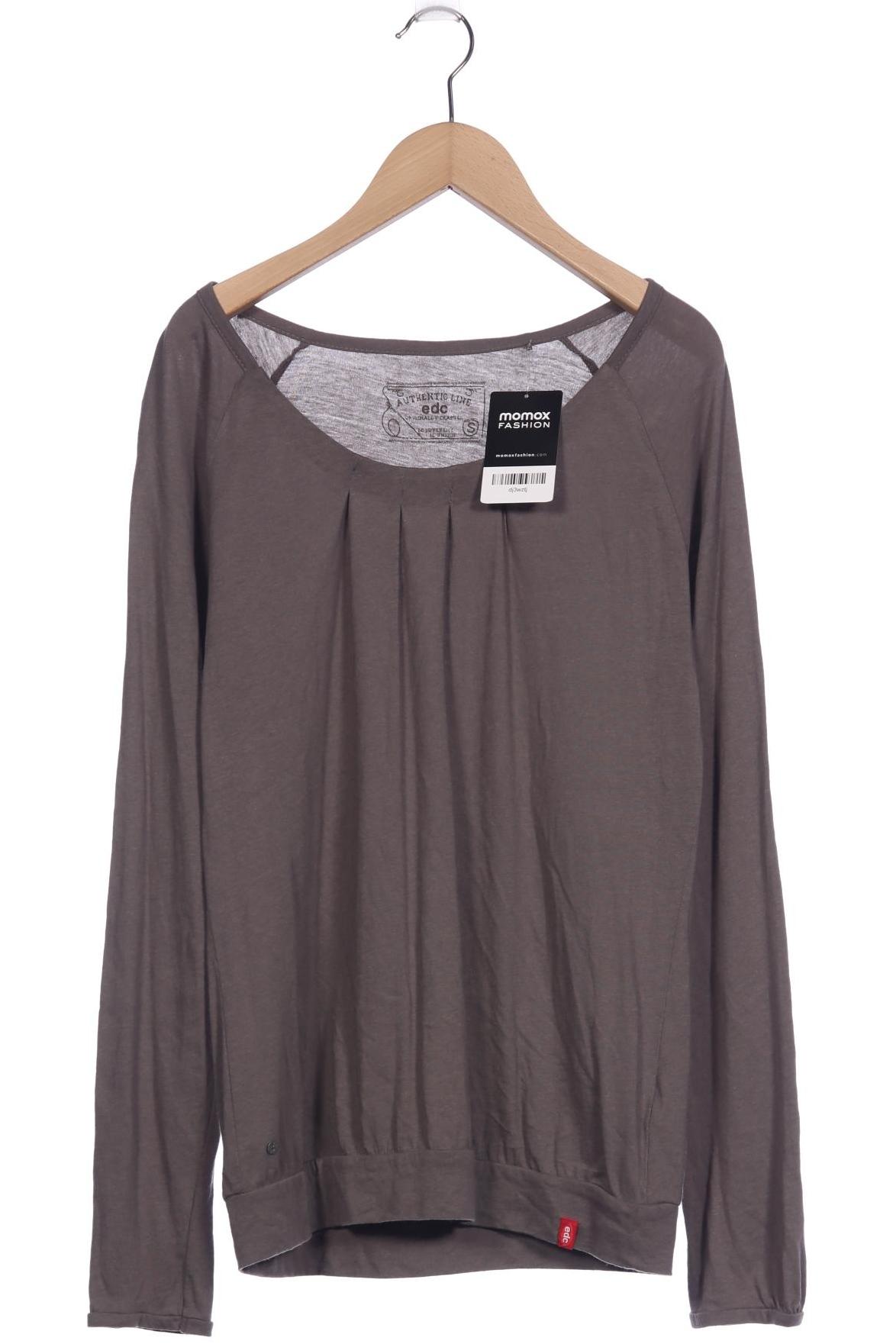 

edc by Esprit Damen Langarmshirt, grau, Gr. 36
