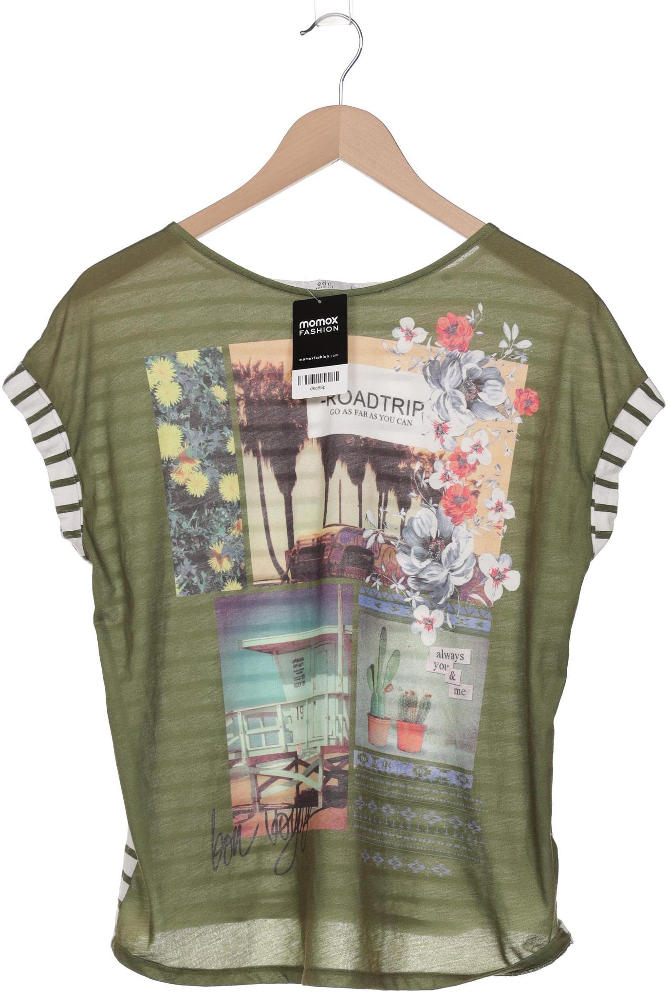 

edc by Esprit Damen T-Shirt, grün, Gr. 42