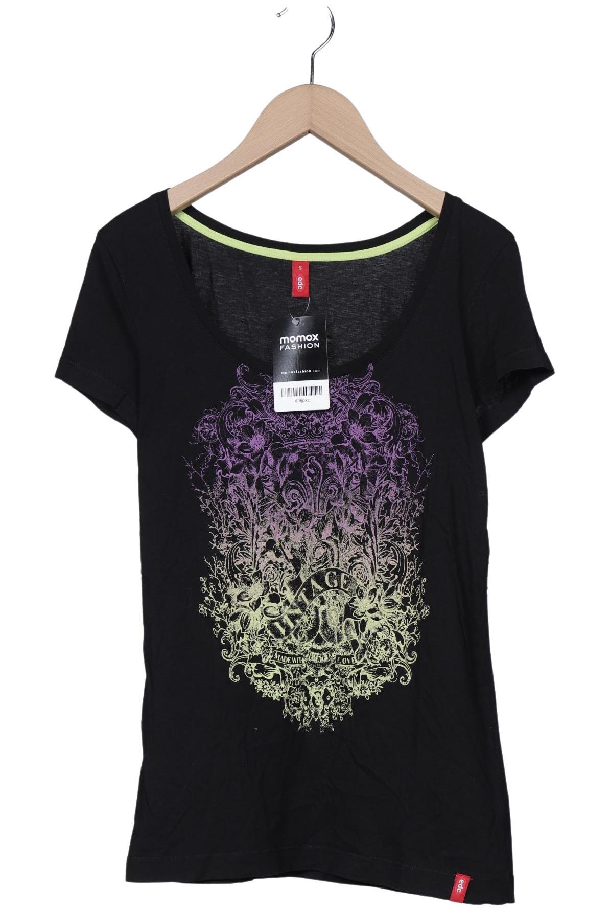 

edc by Esprit Damen T-Shirt, schwarz, Gr. 36