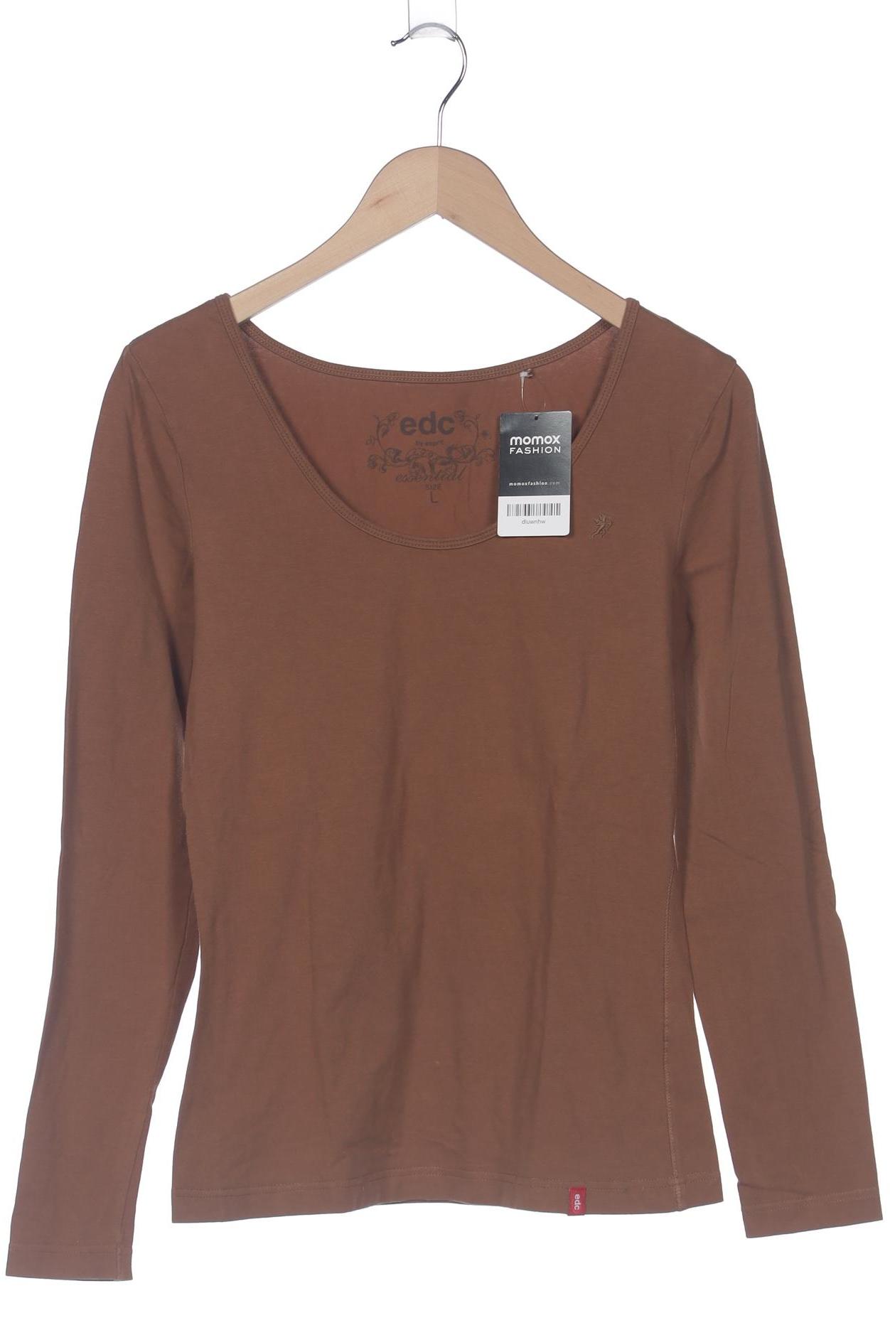 

edc by Esprit Damen Langarmshirt, braun, Gr. 42