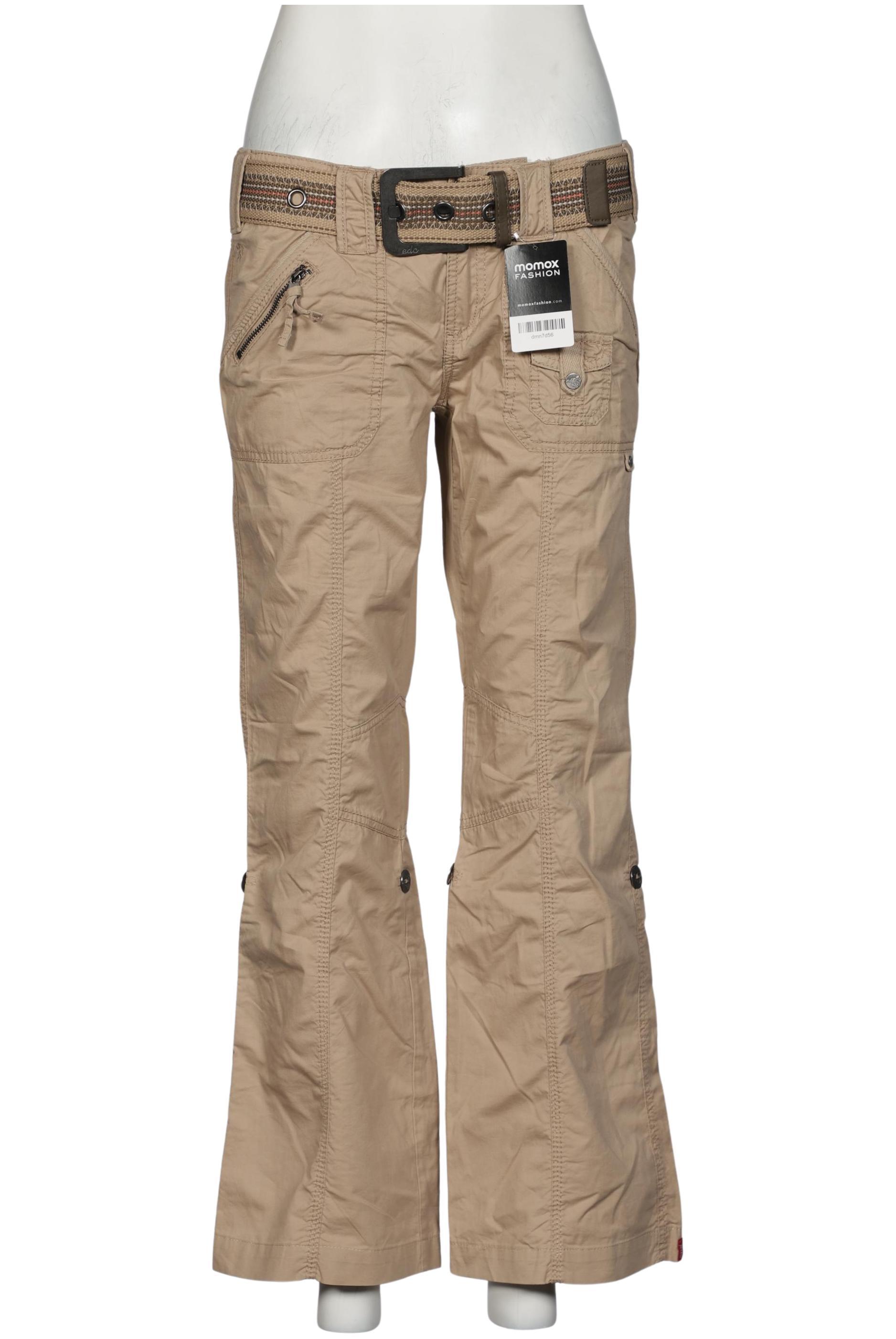 

edc by Esprit Damen Stoffhose, beige, Gr. 38