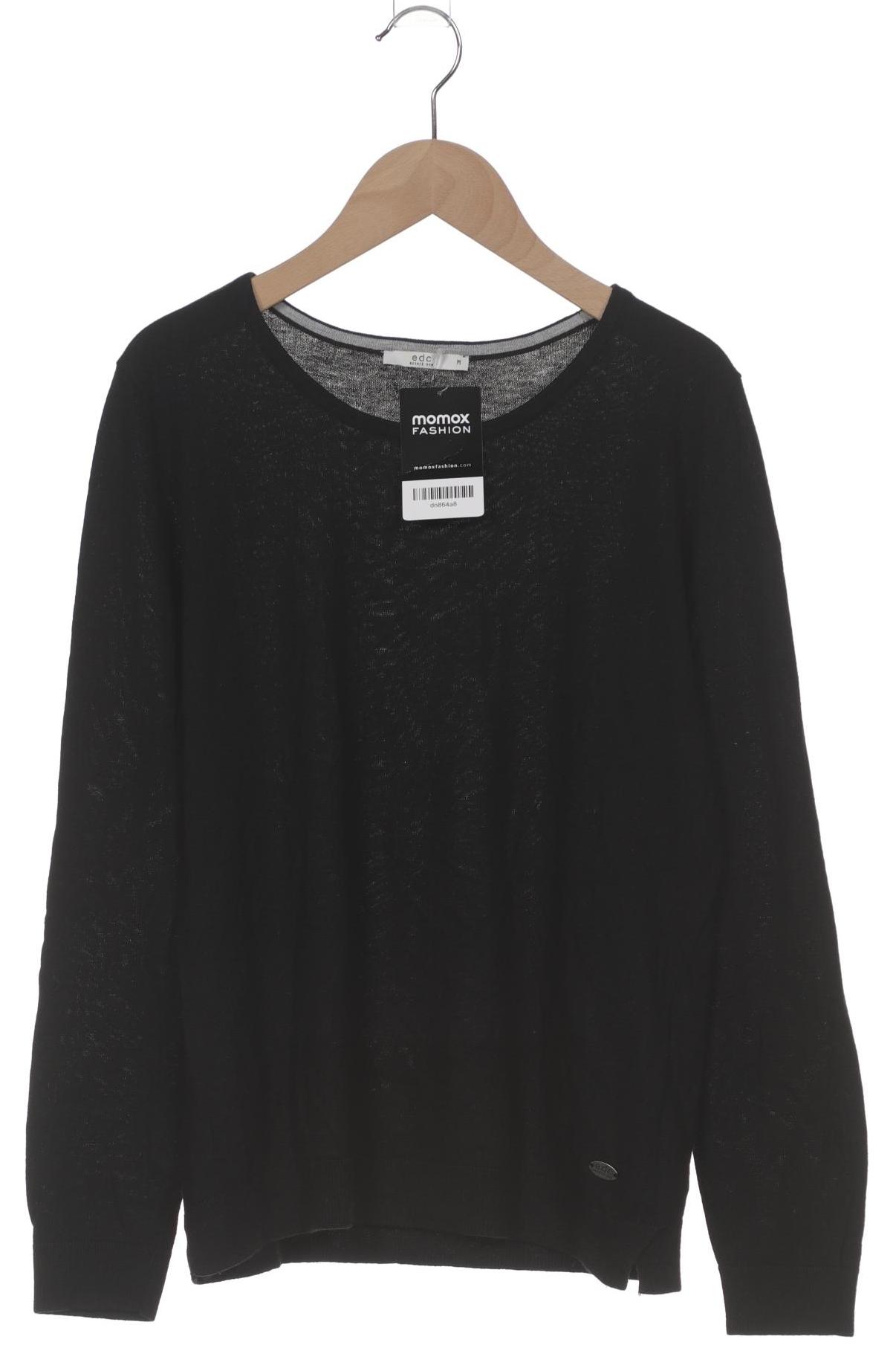 

edc by Esprit Damen Pullover, schwarz, Gr. 38