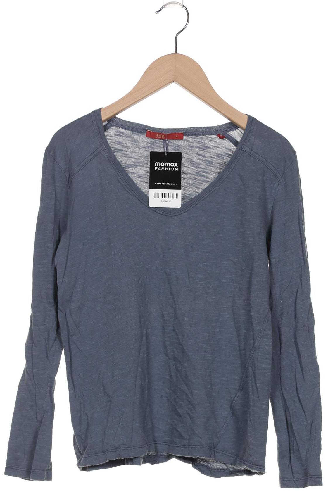 

edc by Esprit Damen Langarmshirt, marineblau, Gr. 38