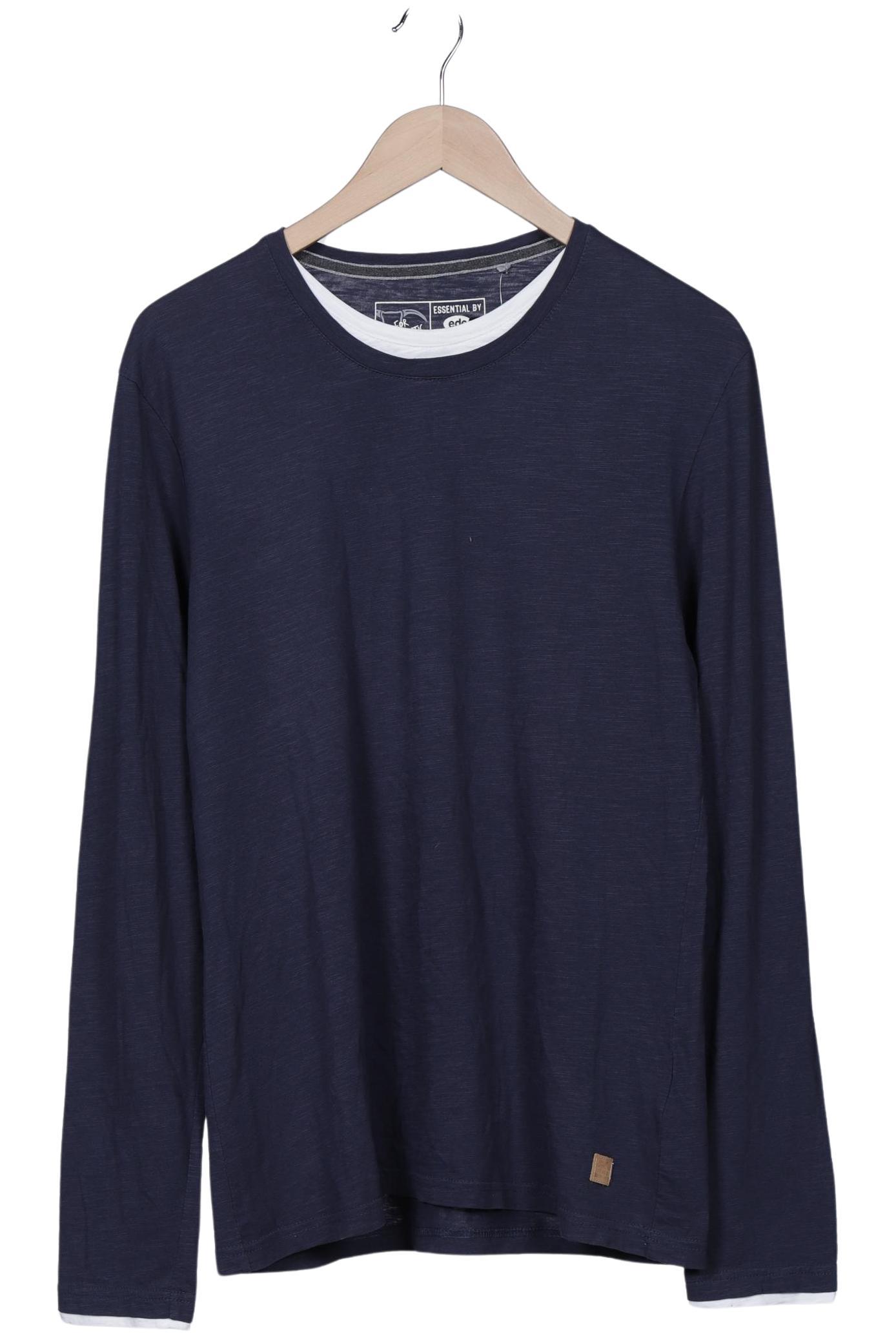 

edc by Esprit Herren Langarmshirt, marineblau, Gr. 48