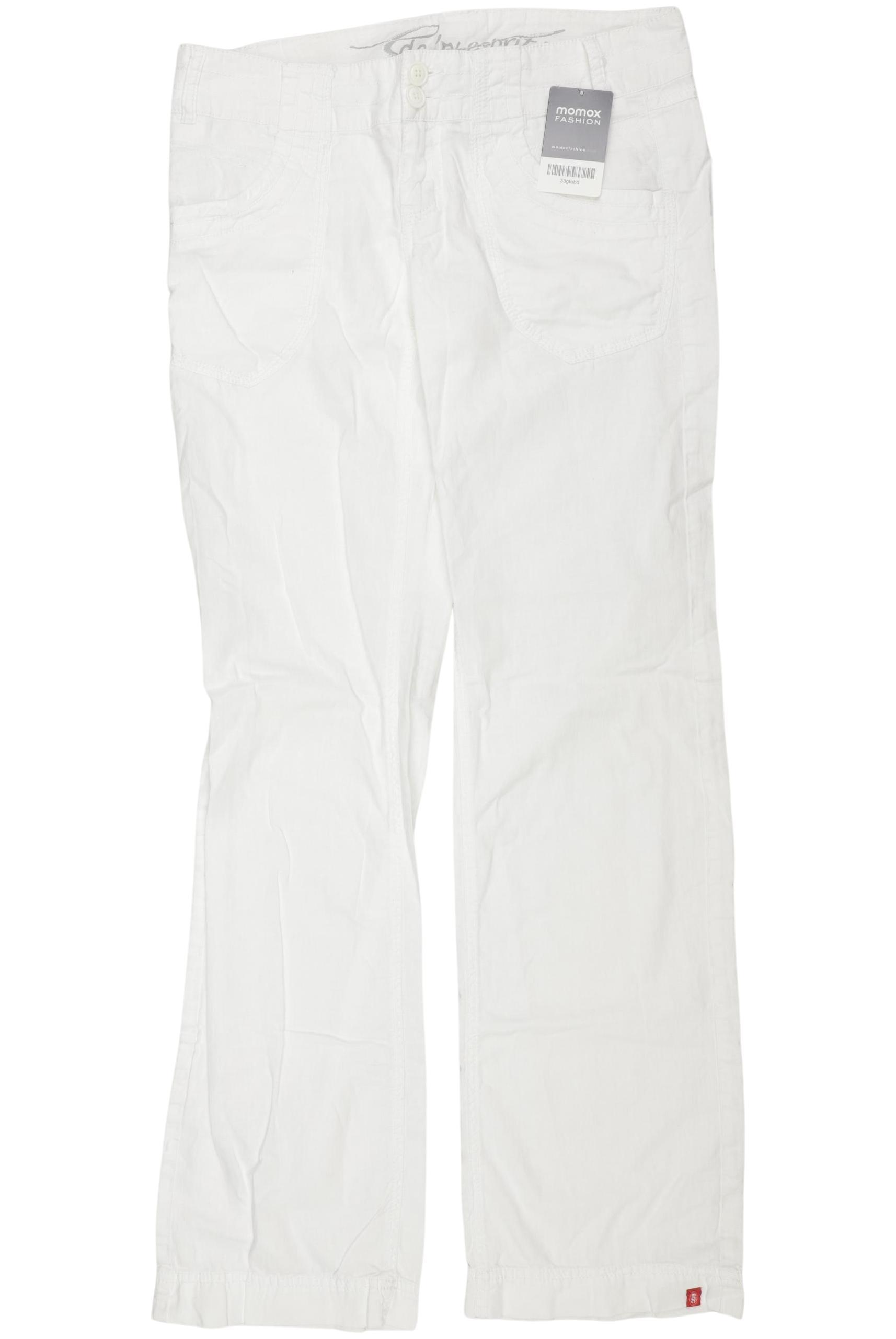 

edc by Esprit Damen Stoffhose, weiß, Gr. 36