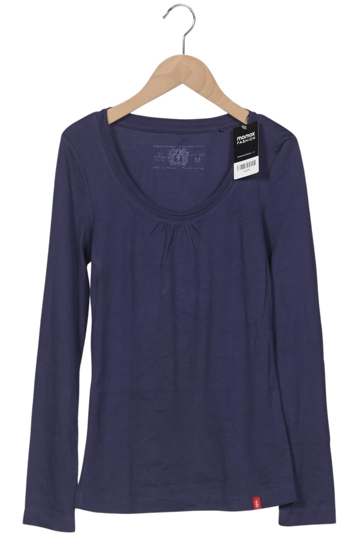 

edc by Esprit Damen Langarmshirt, marineblau, Gr. 38