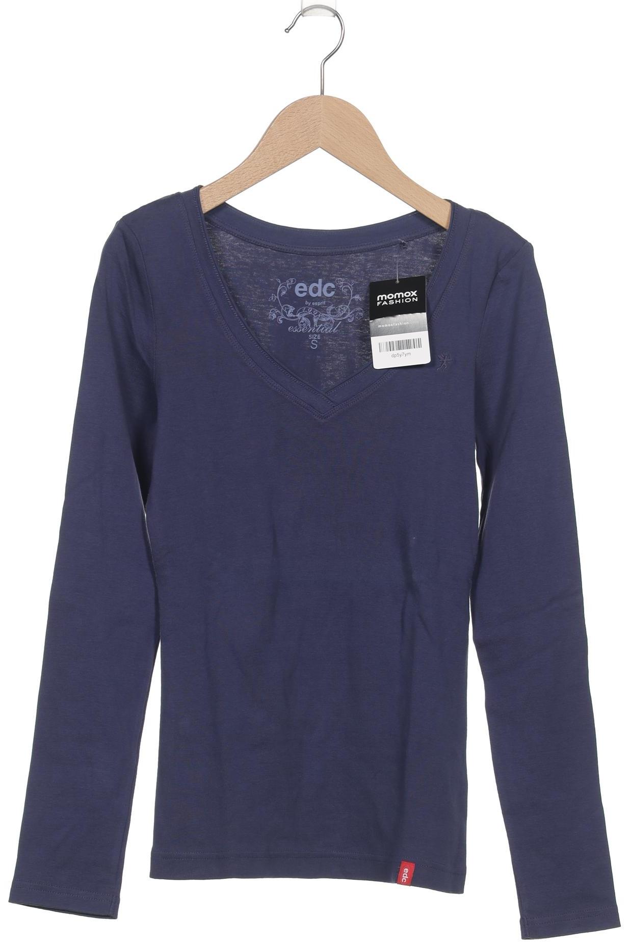 

edc by Esprit Damen Langarmshirt, marineblau, Gr. 36