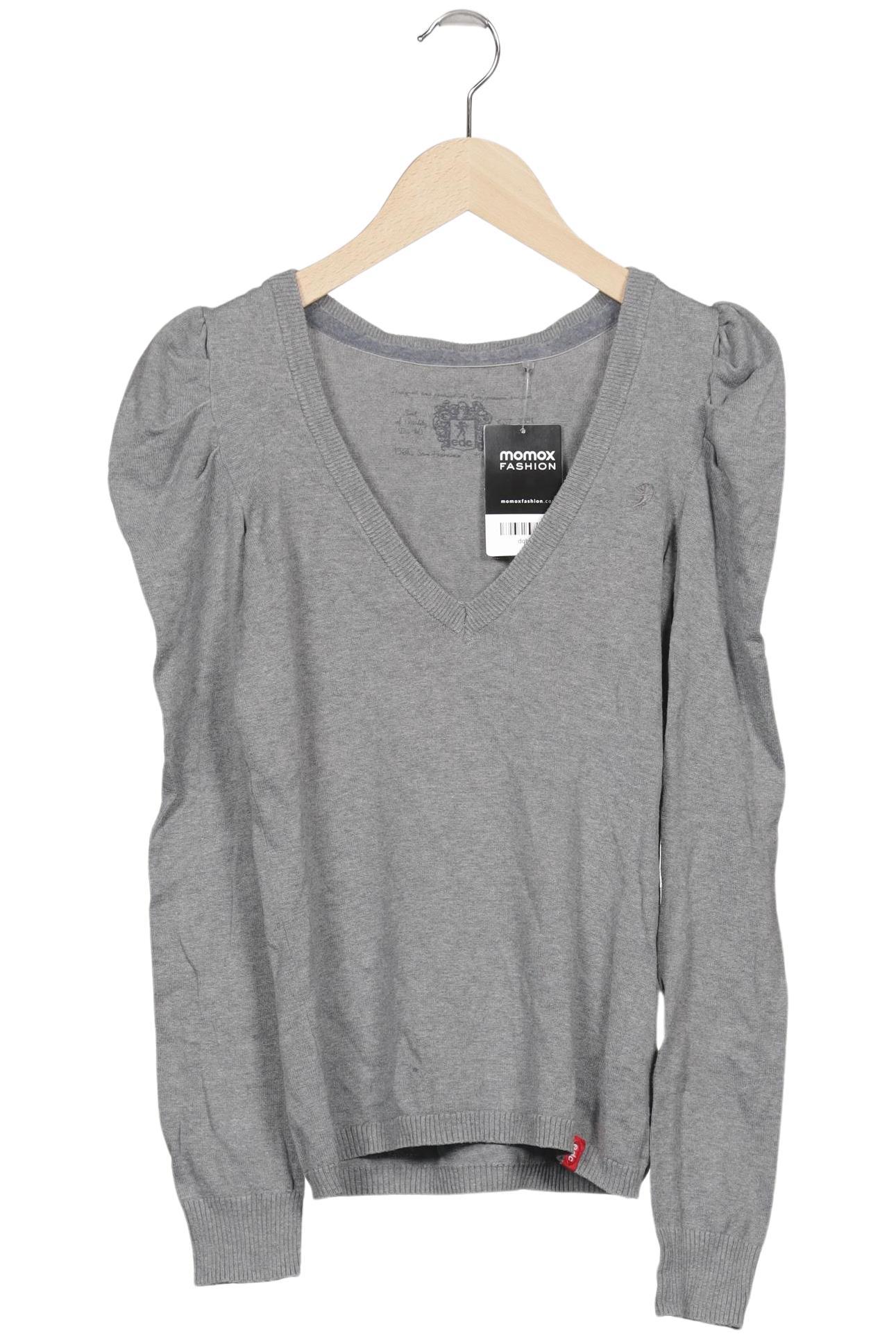 

edc by Esprit Damen Langarmshirt, grau, Gr. 36