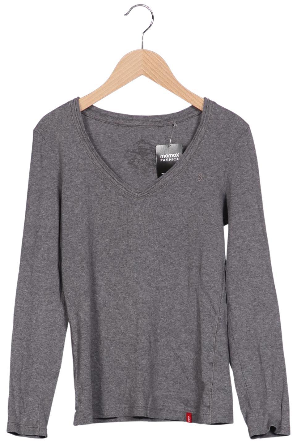 

edc by Esprit Damen Langarmshirt, grau, Gr. 38