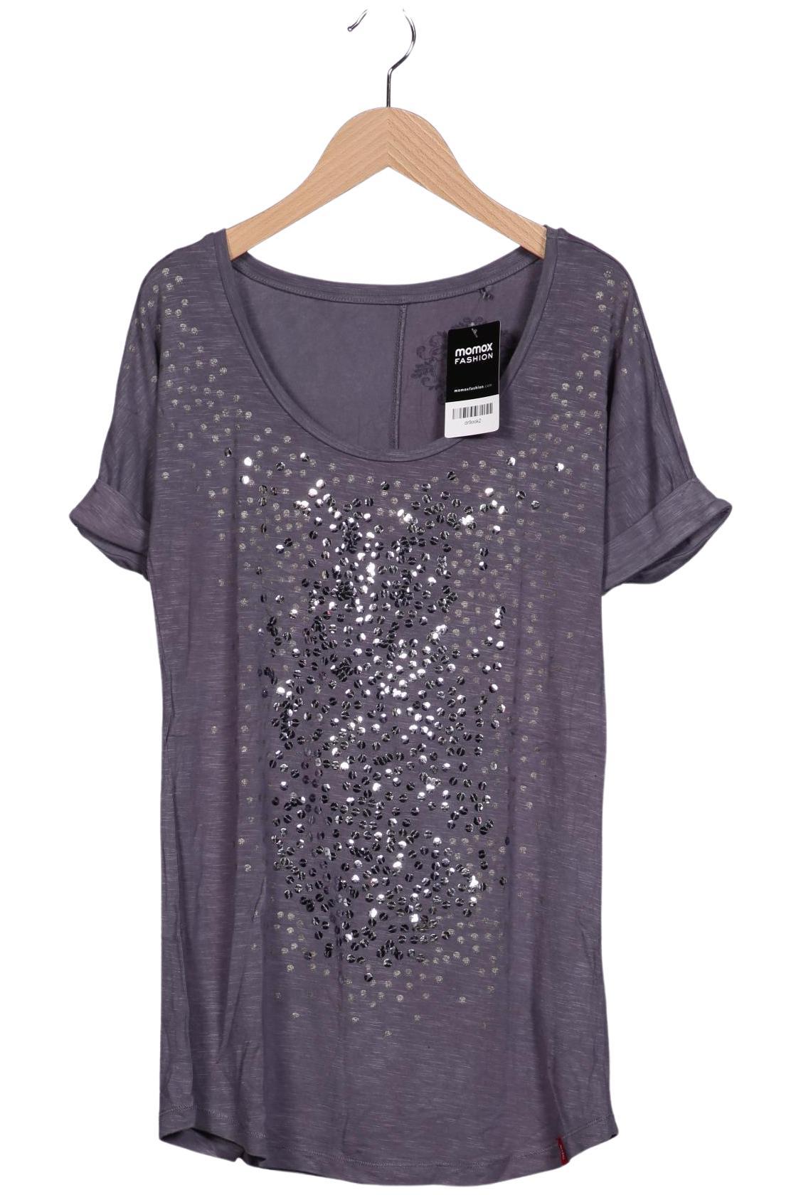 

edc by Esprit Damen T-Shirt, grau, Gr. 34