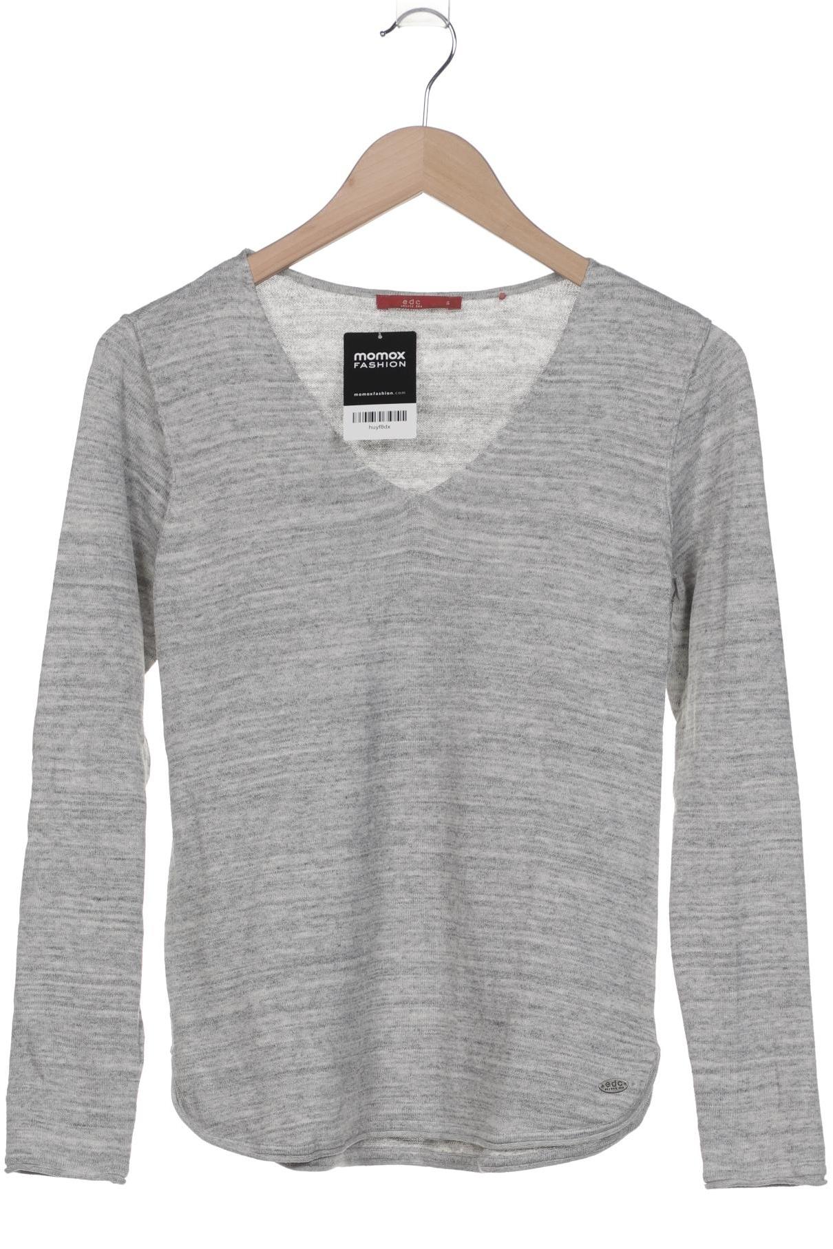 

edc by Esprit Damen Langarmshirt, grau, Gr. 36