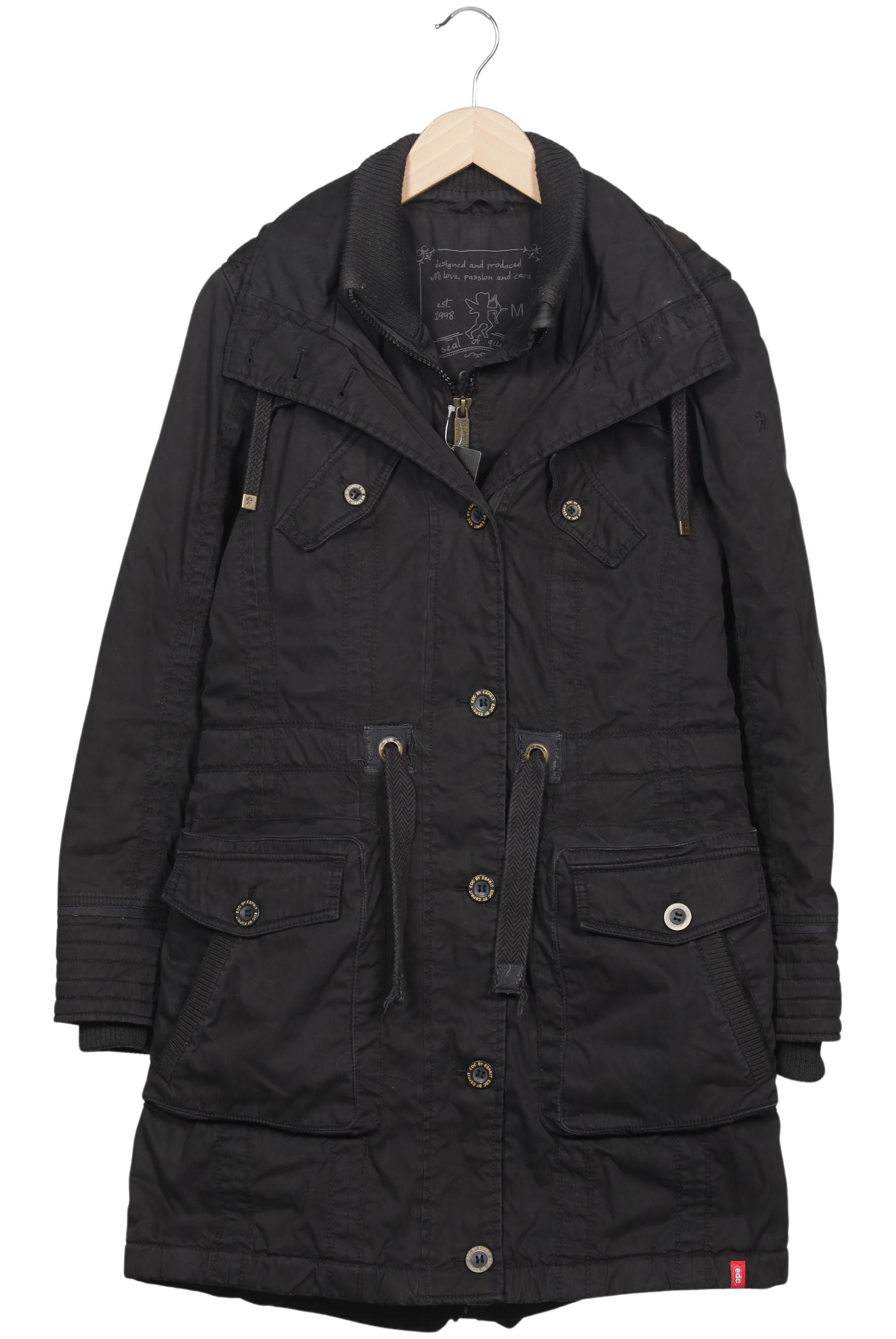 

edc by Esprit Damen Mantel, schwarz, Gr. 38