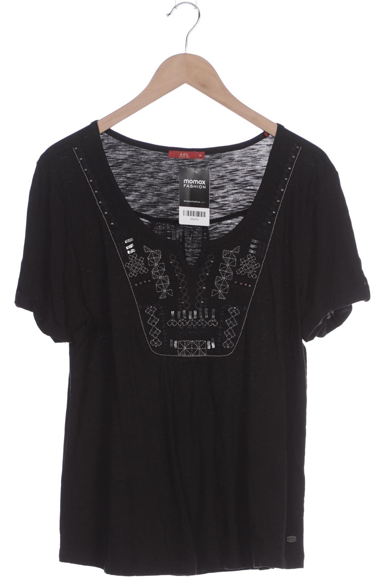 

edc by Esprit Damen T-Shirt, schwarz, Gr. 44